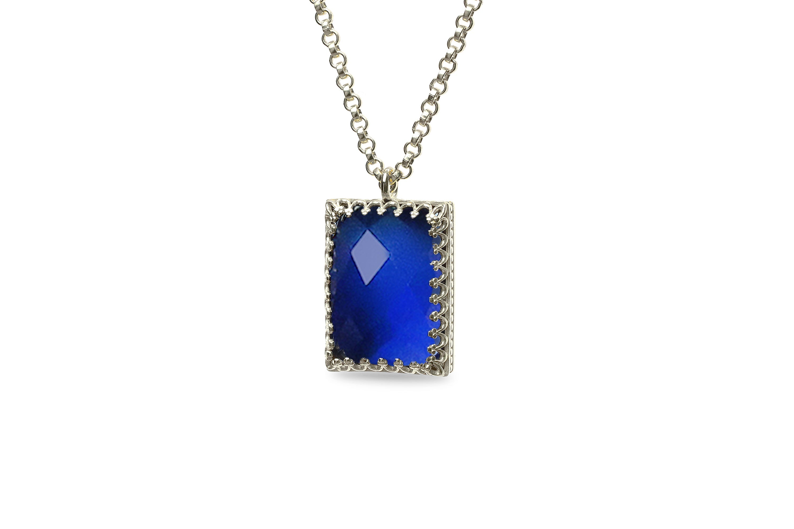 Exquisite Customizable Sapphire Gold Necklace necklaces Anemone Jewelry