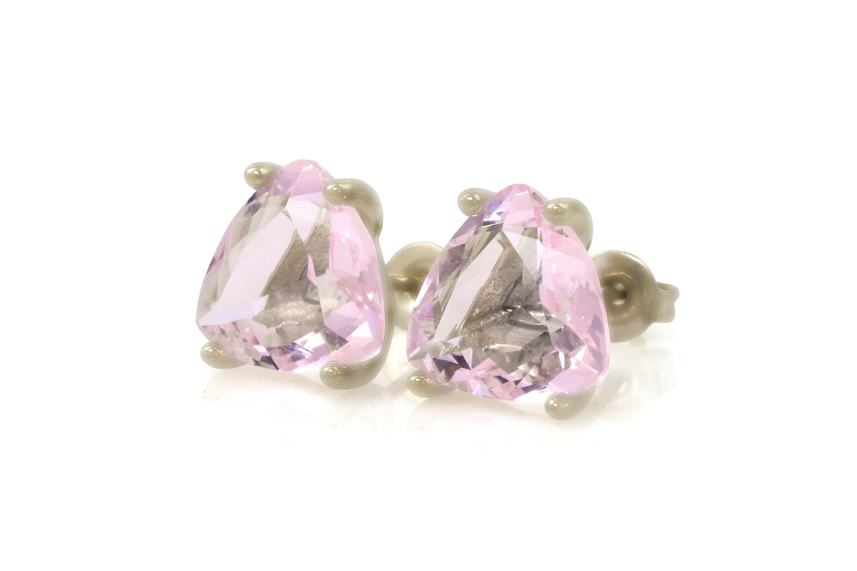 Timeless Rose Quartz Gold Stud Earrings Earrings Anemone Unique