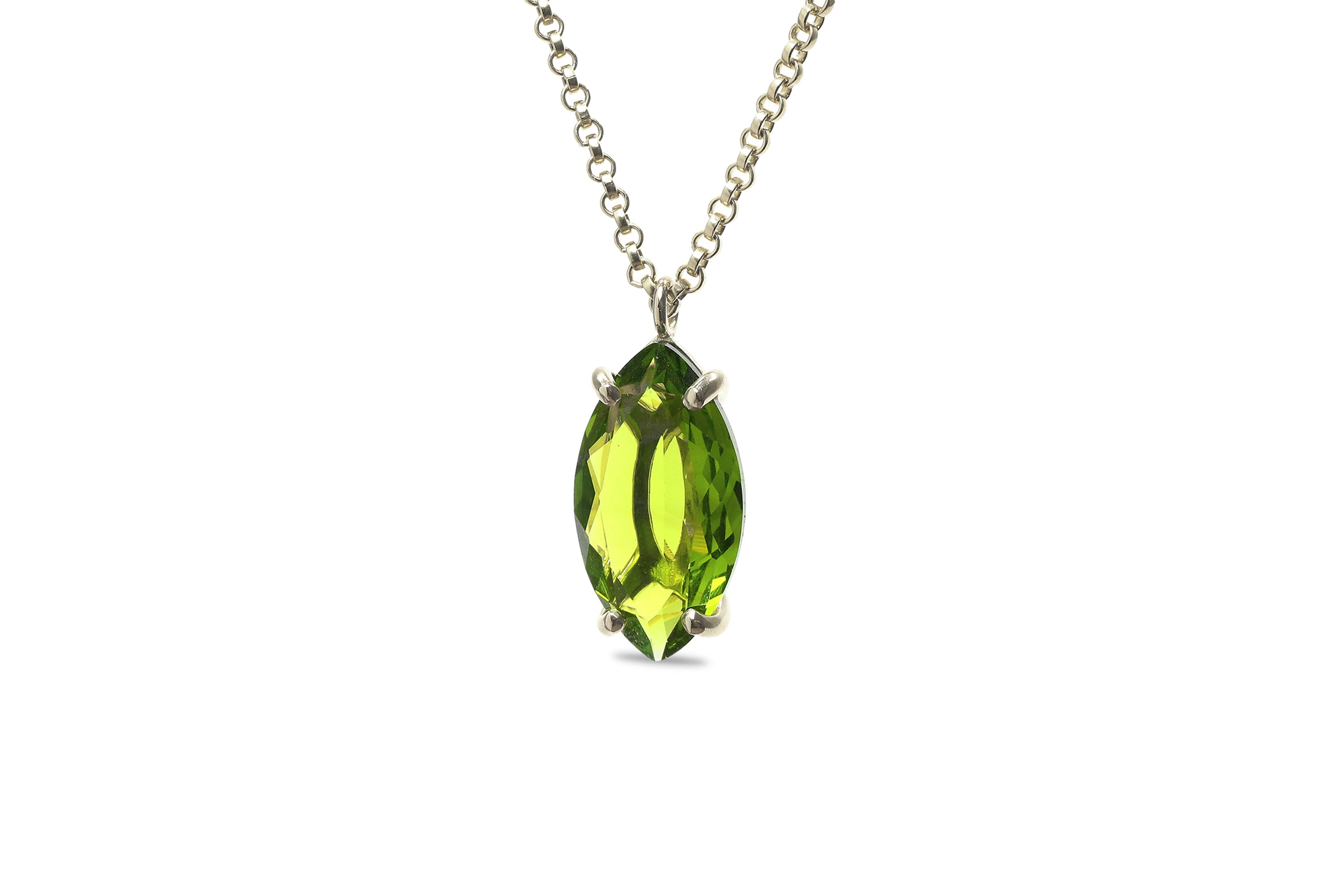 Marquise Peridot Gold Filled Necklace necklaces Anemone Jewelry