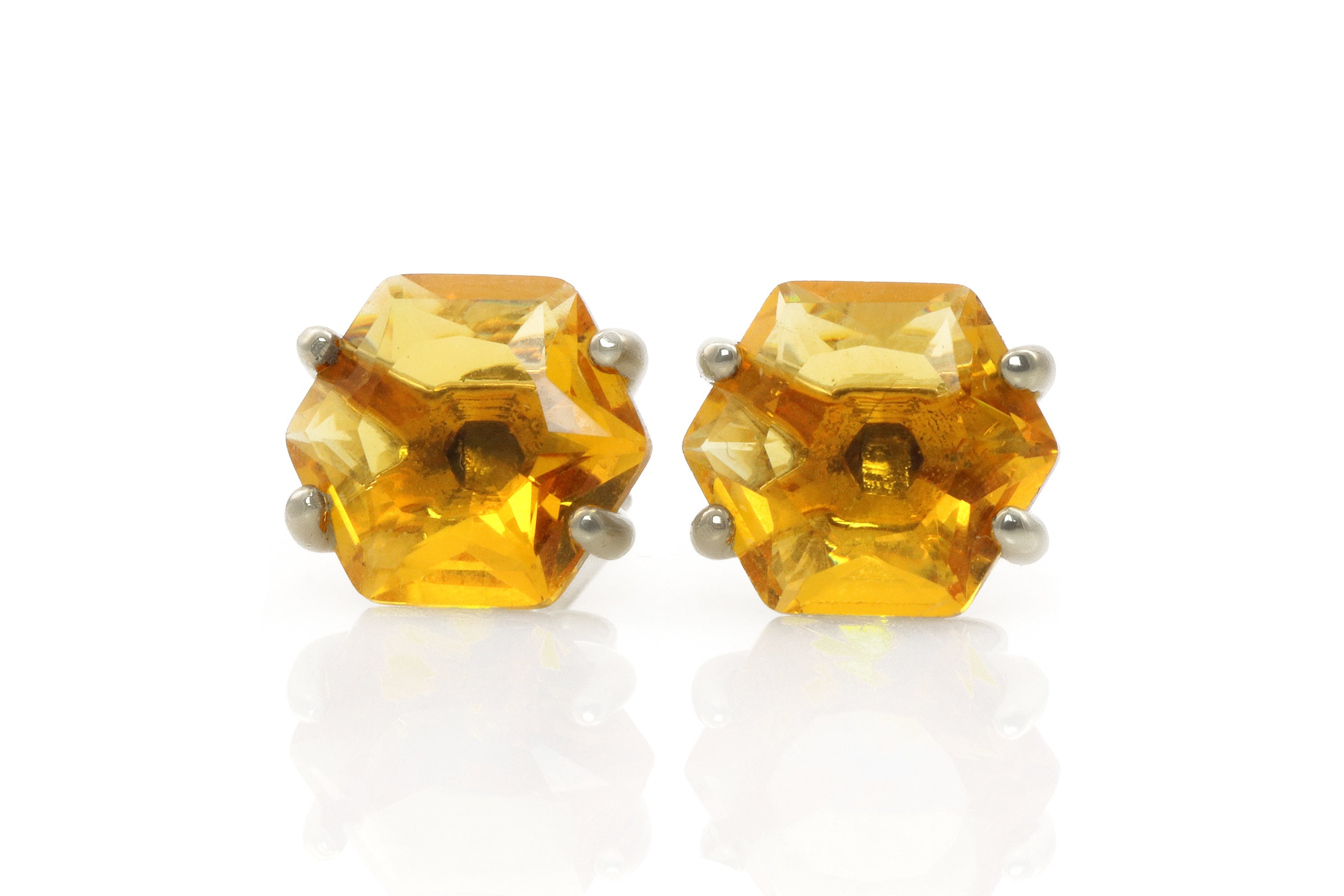 Elegant Citrine Sterling Silver Earrings Earrings Anemone Unique