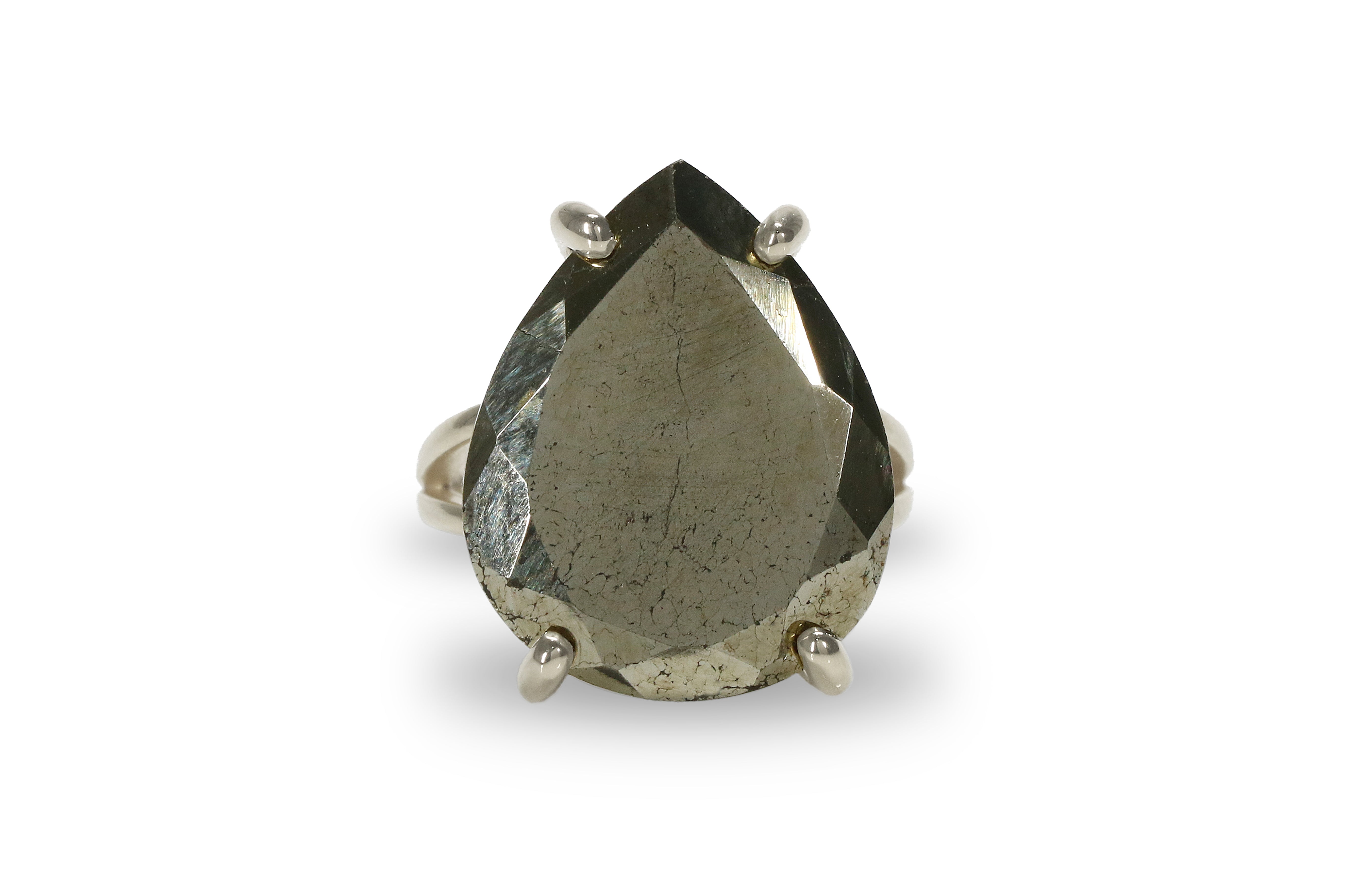 925 Sterling Silver Luxury Pyrite Ring Rings Anemone Jewelry