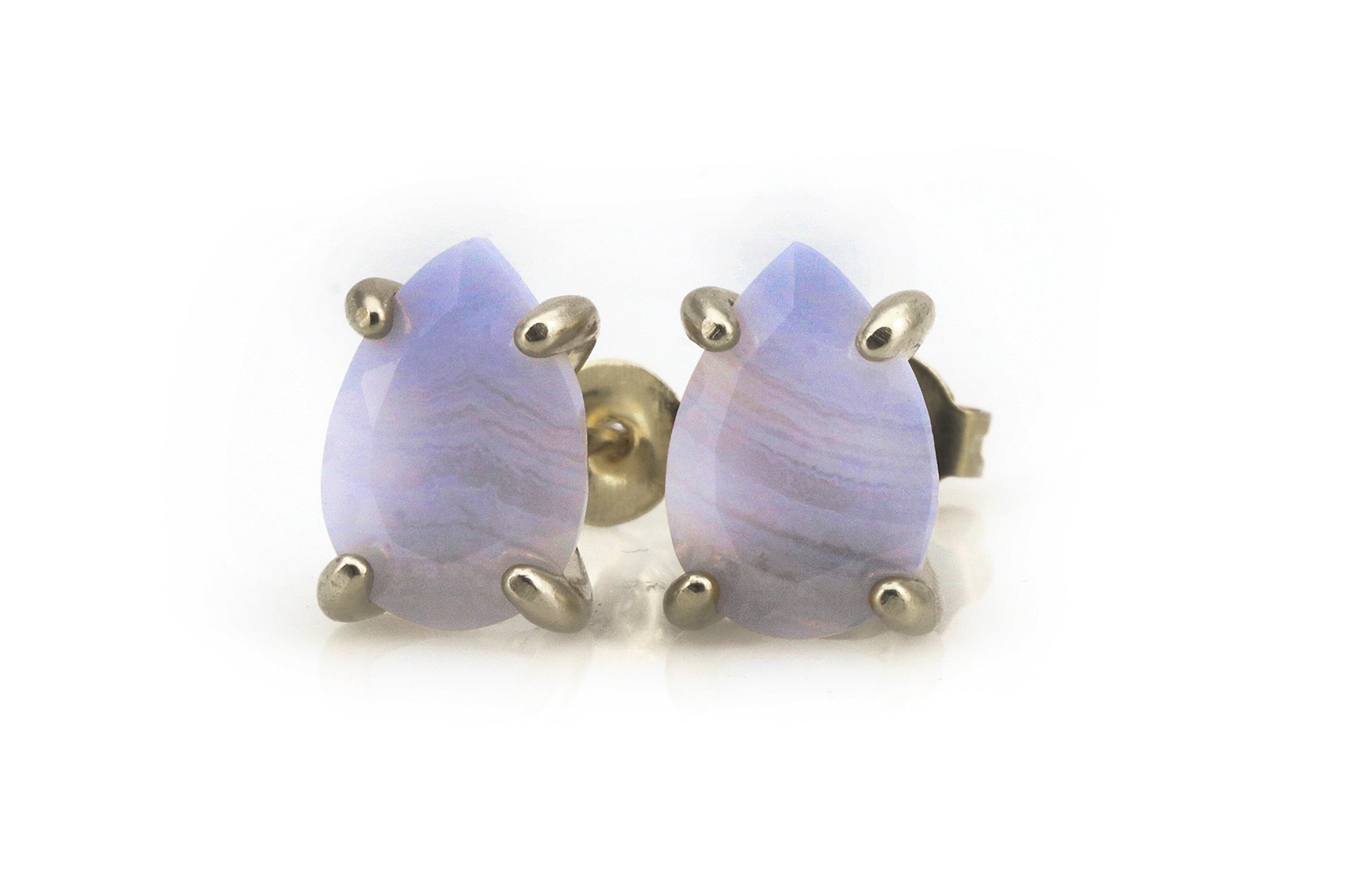 Chic Lace Agate Jewelry Earrings in Gold Earrings Anemone Unique