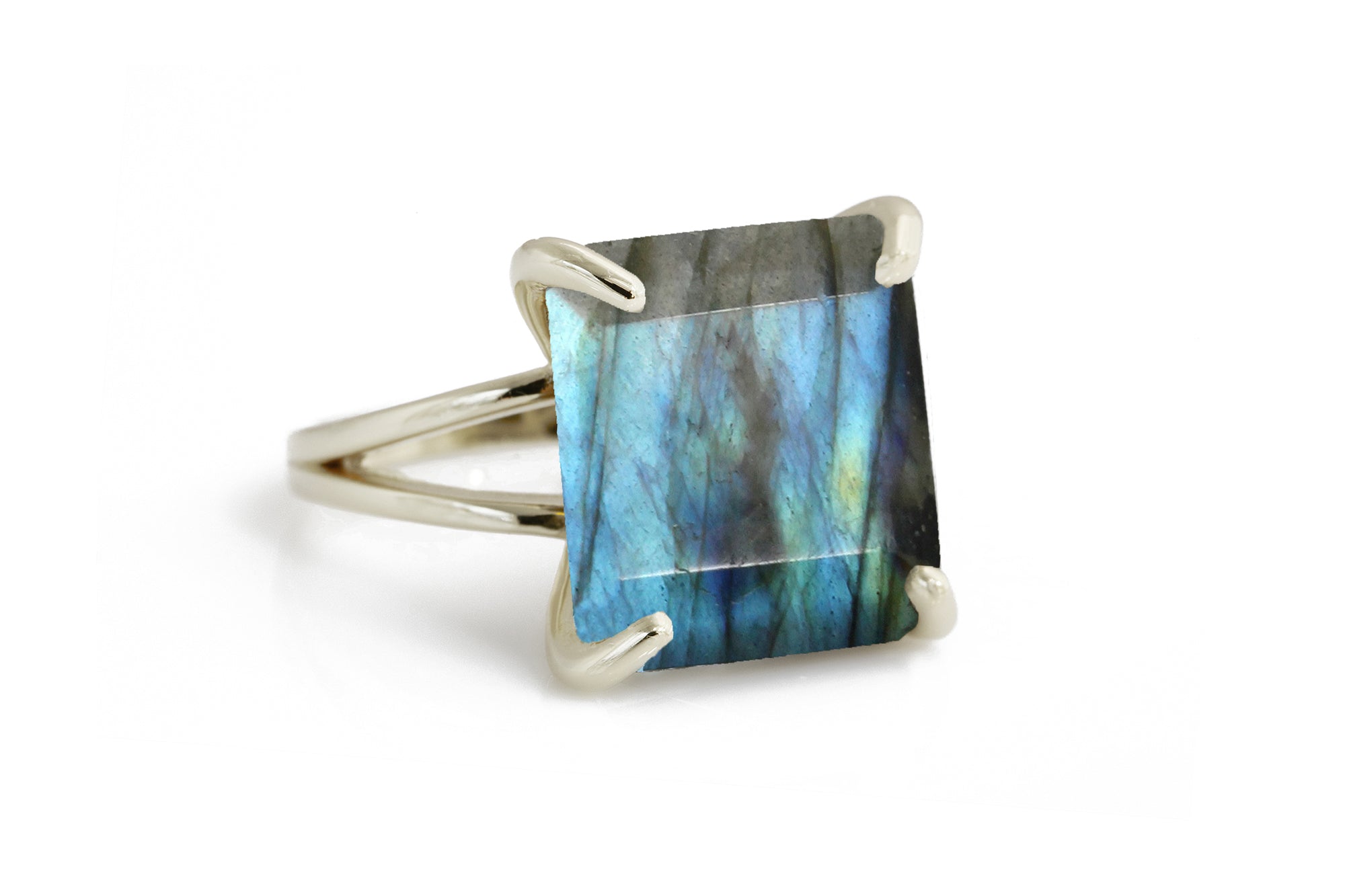 Artisan Labradorite Ring in Sterling Silver Rings Anemone Jewelry