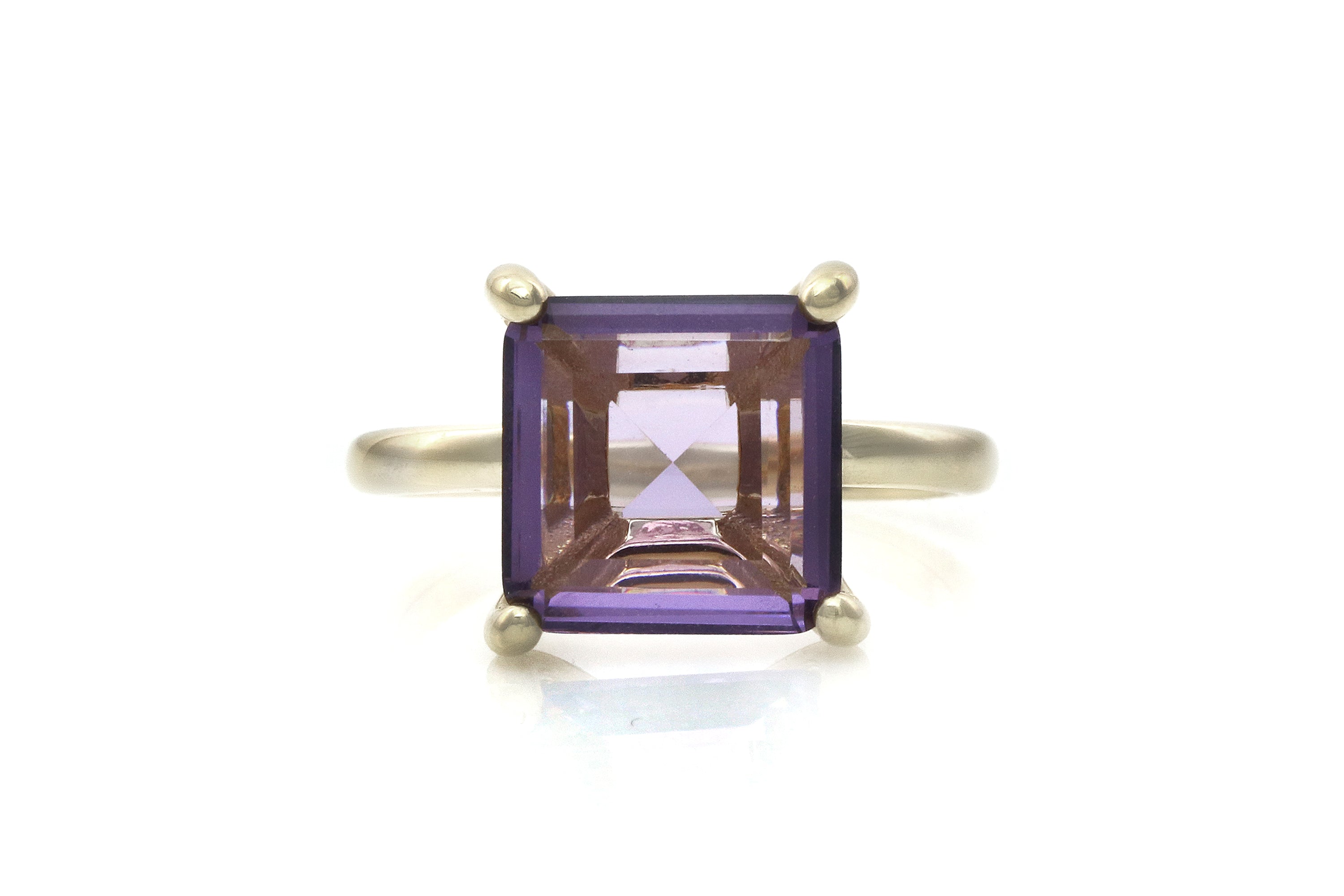 Elegant Amethyst Ring in Sterling Silver Rings Anemone Unique