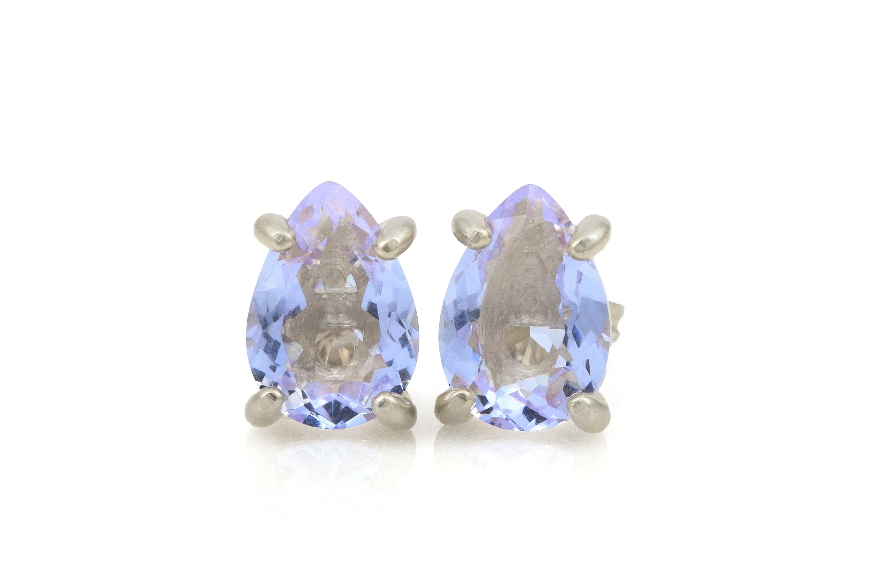 Pear Lustrous Tanzanite Gold Earrings Earrings Anemone Unique