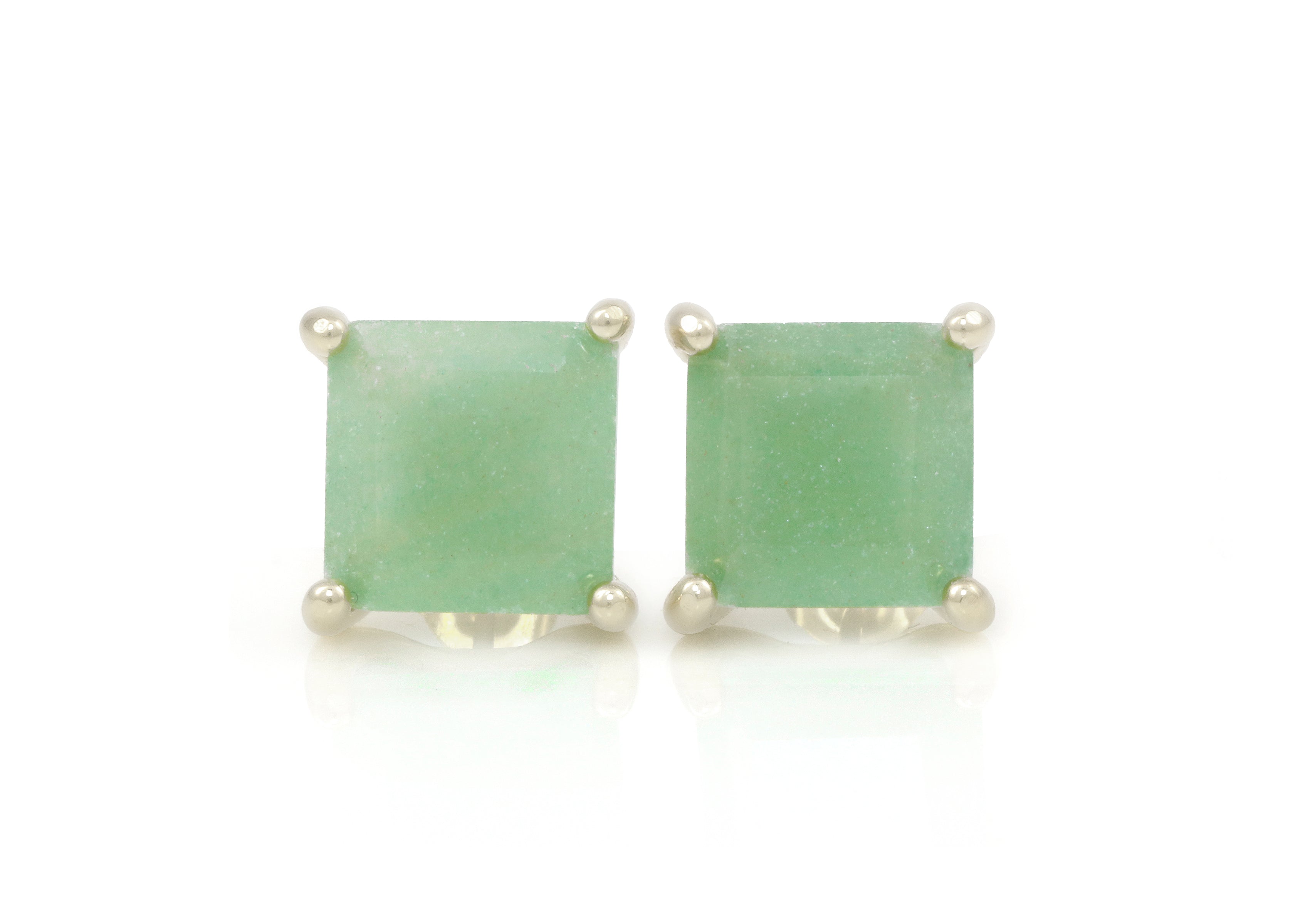 Lovely Green Aventurine Sterling Silver Earrings Earrings Anemone Unique
