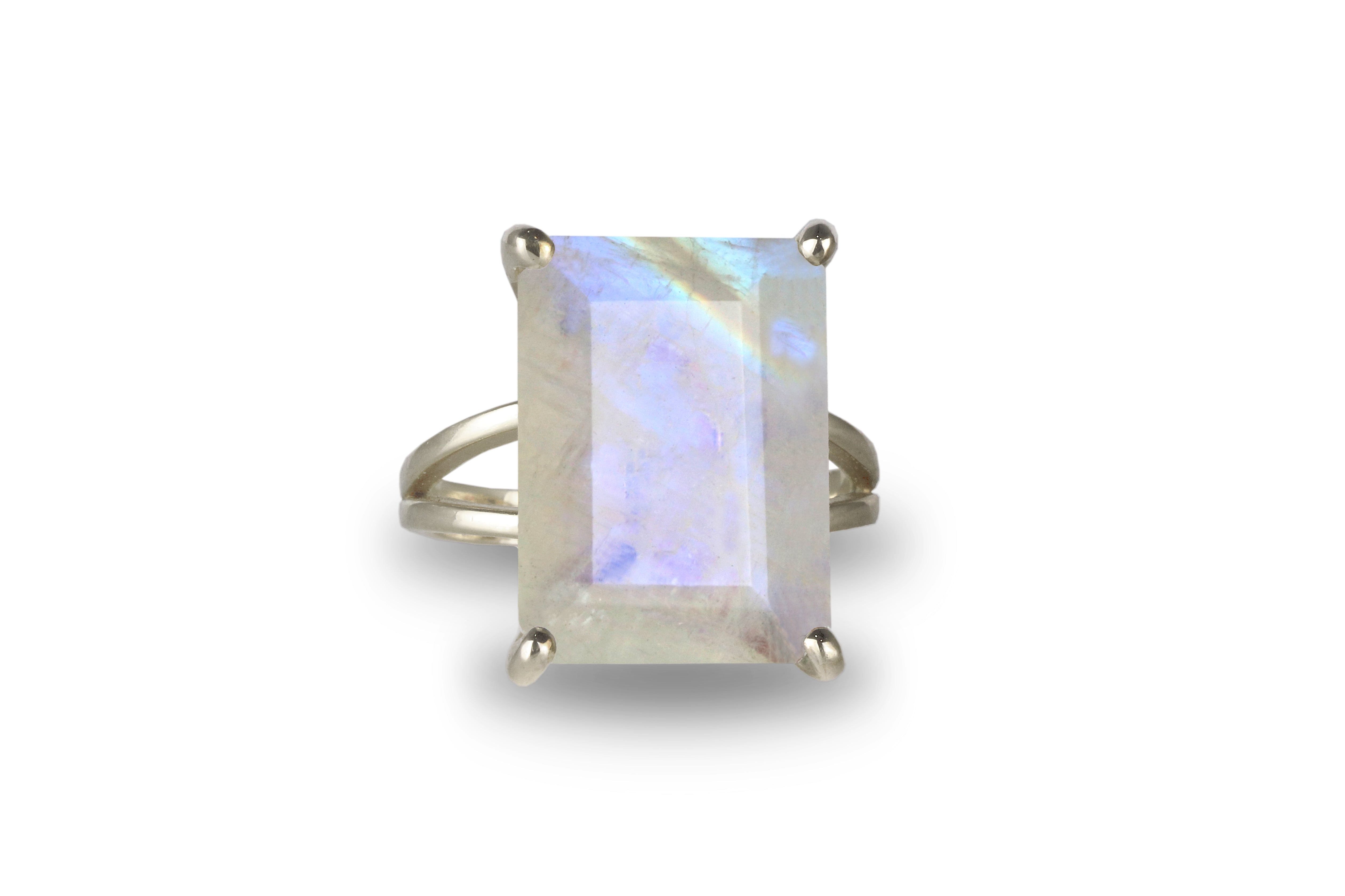 Exquisite Moonstone Ring in 925 Sterling Silver Rings Anemone Jewelry
