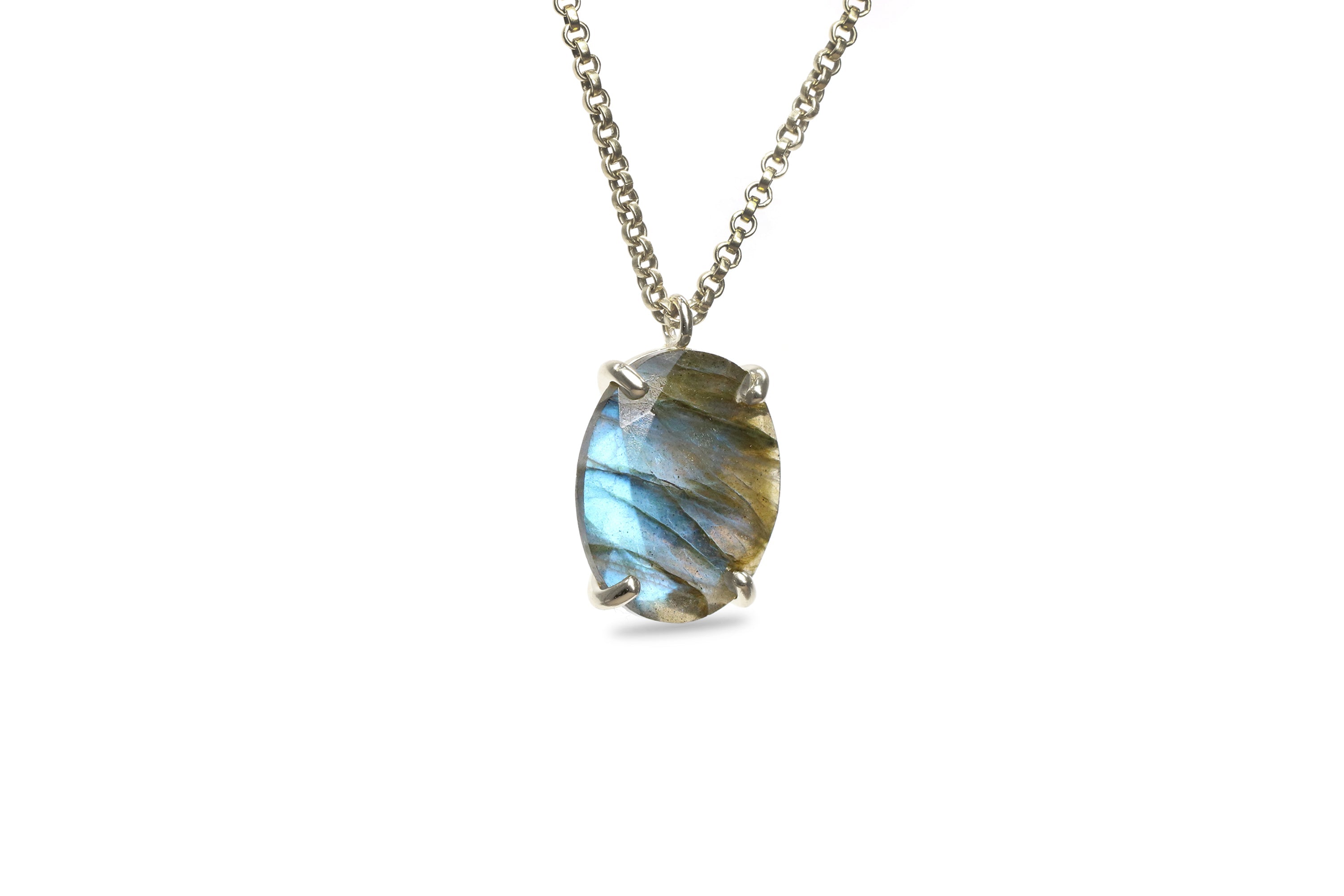 Charming Gold Labradorite Pendant Necklace necklaces Anemone Jewelry