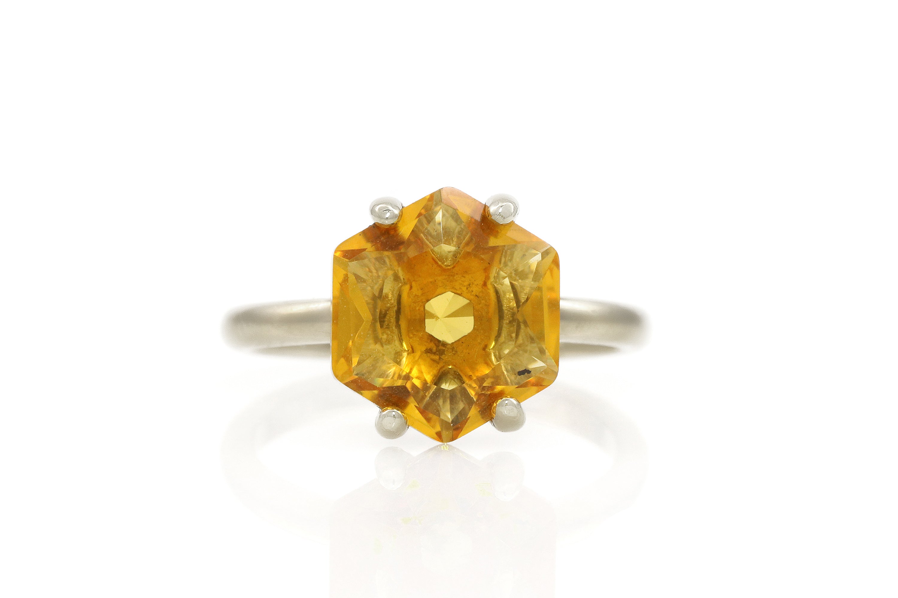 Lustrous Citrine Ring in Sterling Silver Rings Anemone Unique