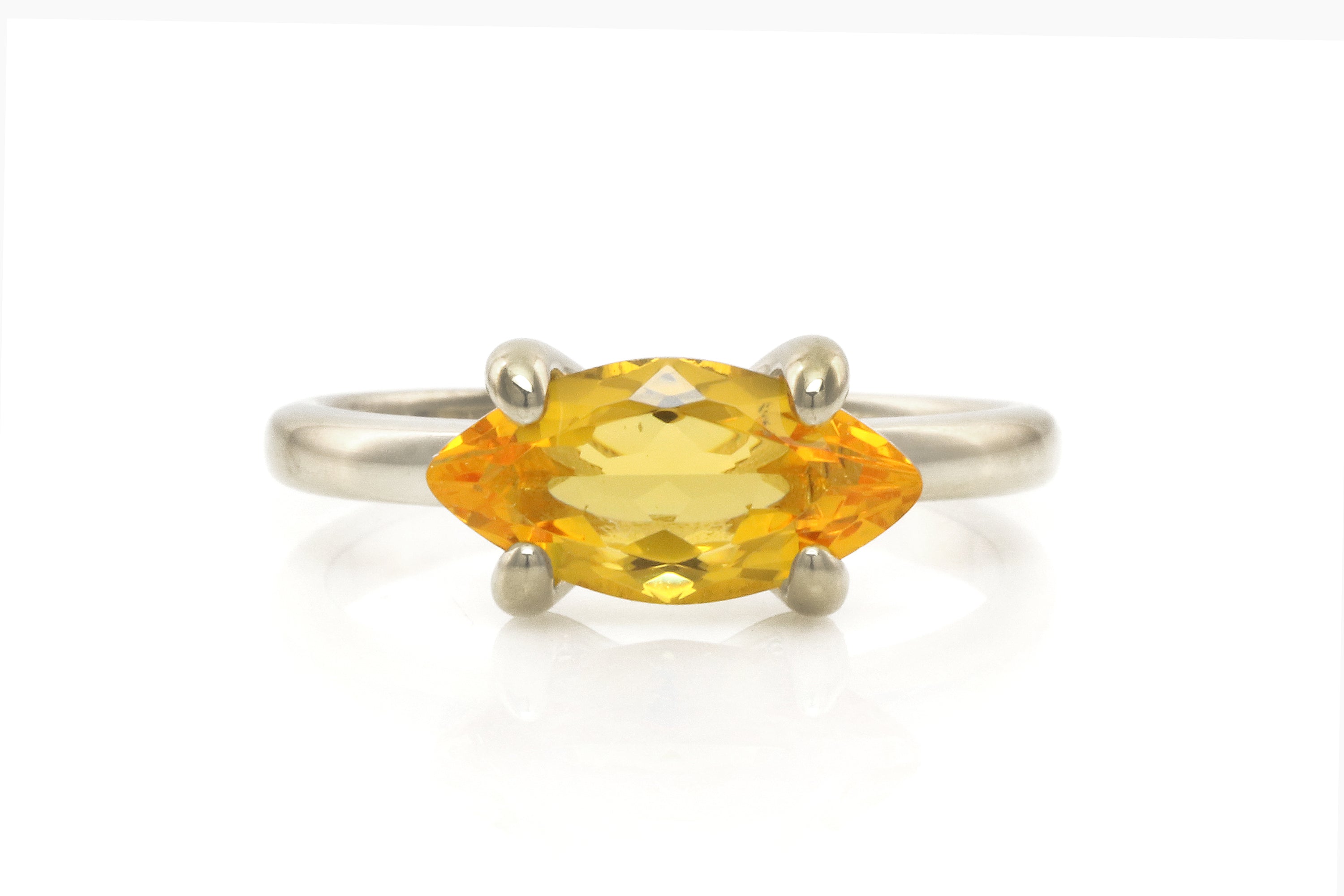 Brilliant Citrine Sterling Silver Ring Rings Anemone Unique