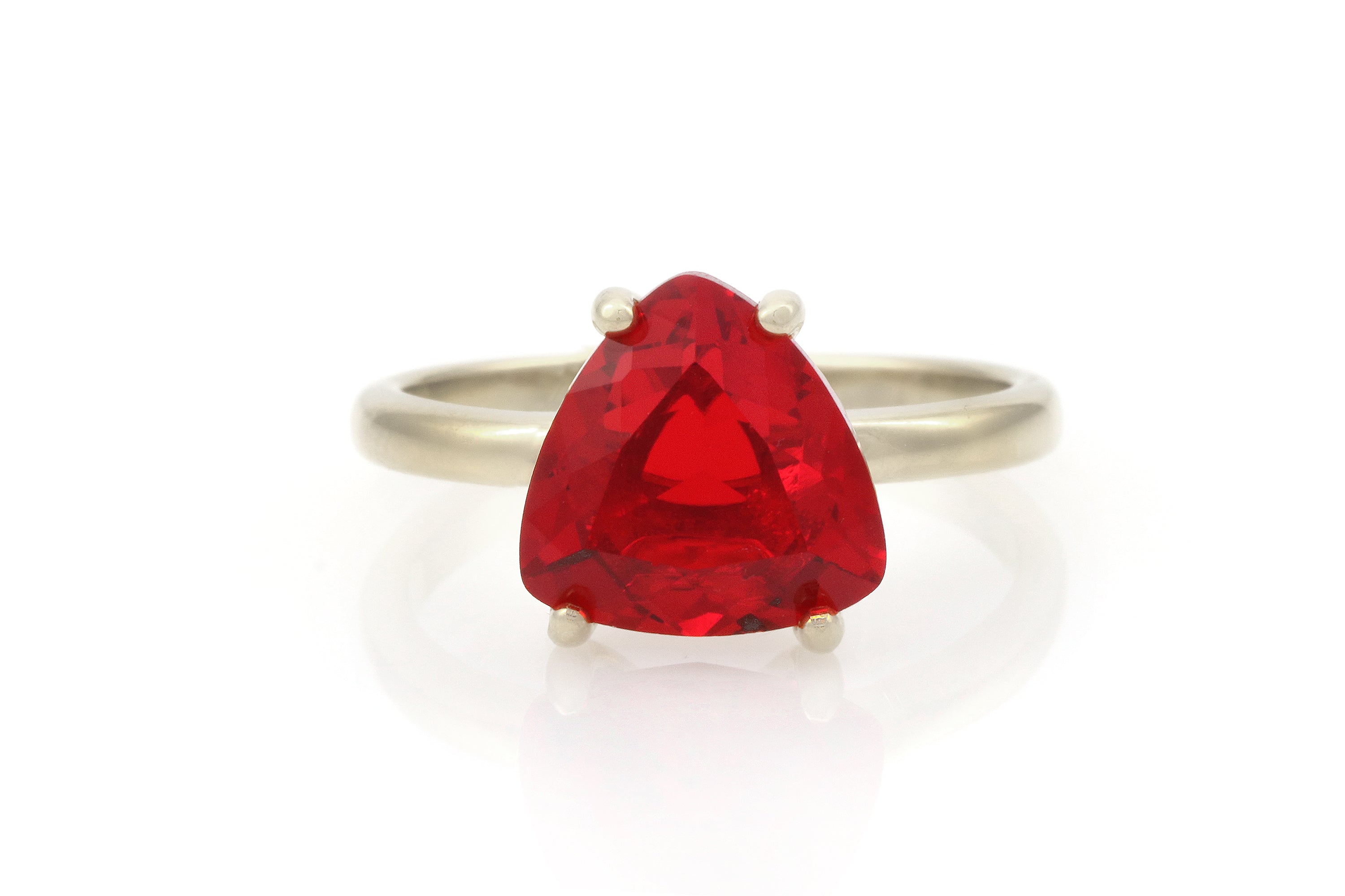 Sterling Silver Ring with Ruby Gemstone Rings Anemone Unique