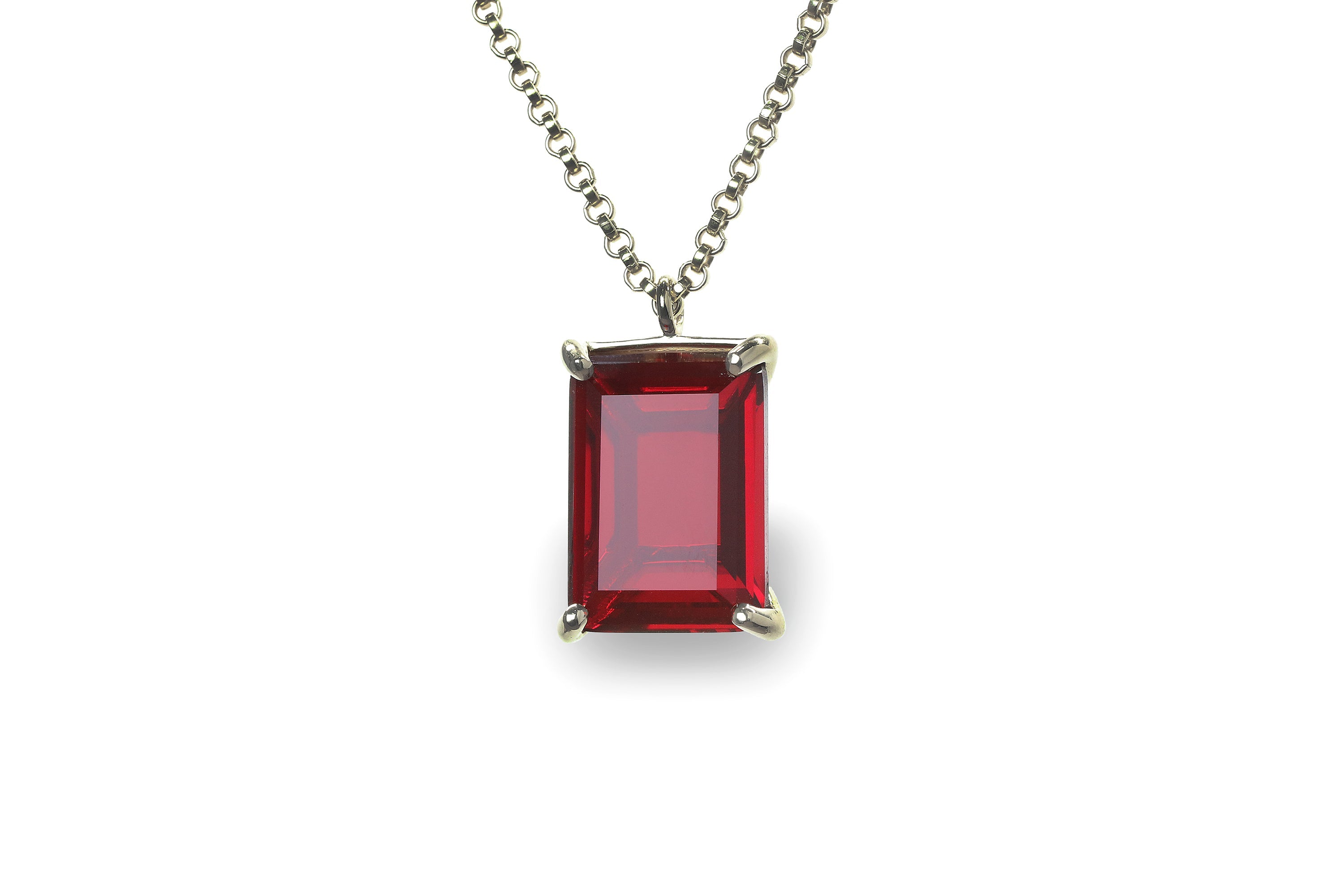 Rose Gold Garnet Necklace necklaces Anemone Jewelry