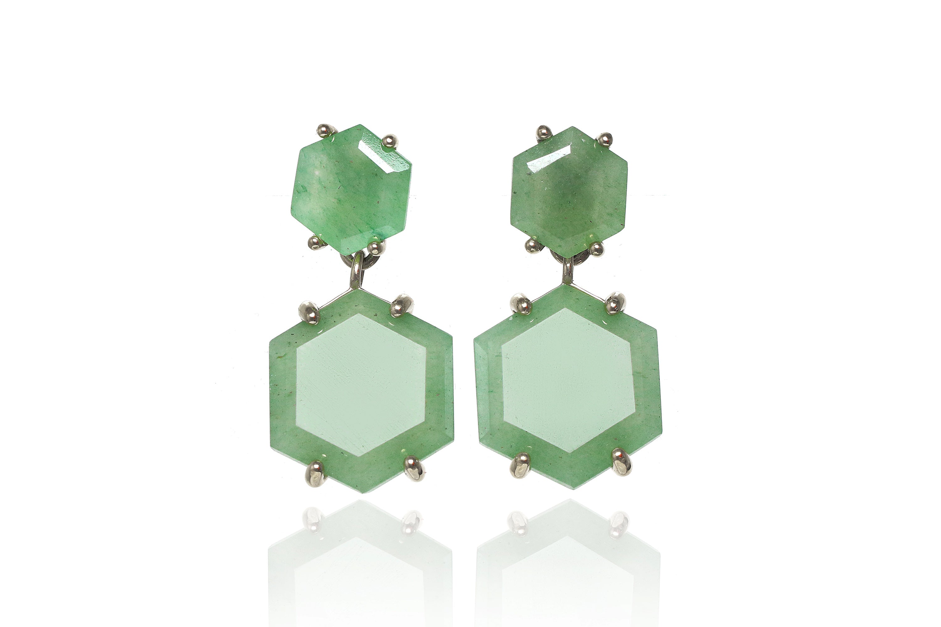 Gold Filled Aventurine Gemstone Earrings Earrings Anemone Jewelry