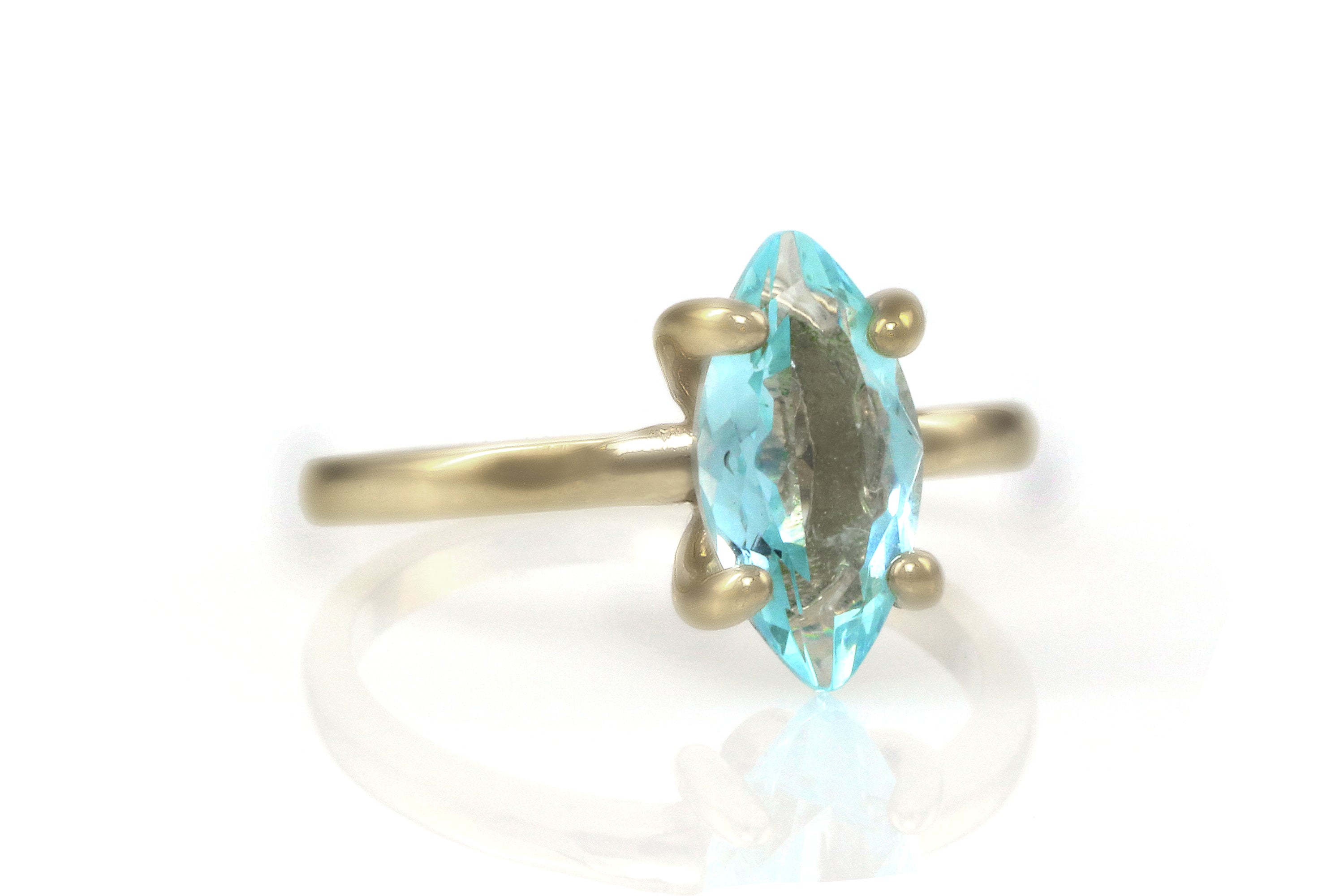 Elegant Topaz 925 Sterling Silver Ring Rings Anemone Unique