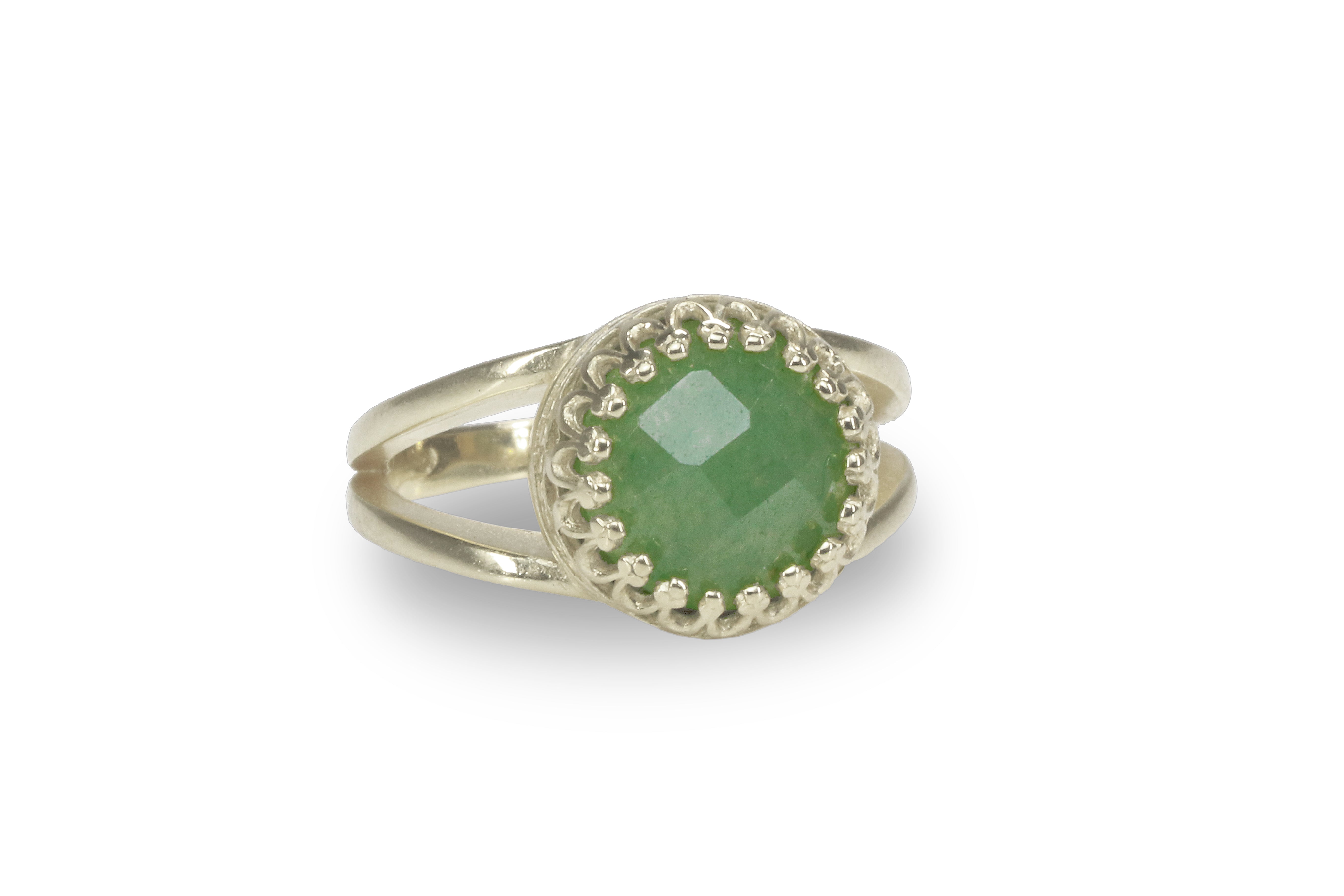 Aventurine Gemstone in 14K Gold Ring Rings Anemone Jewelry