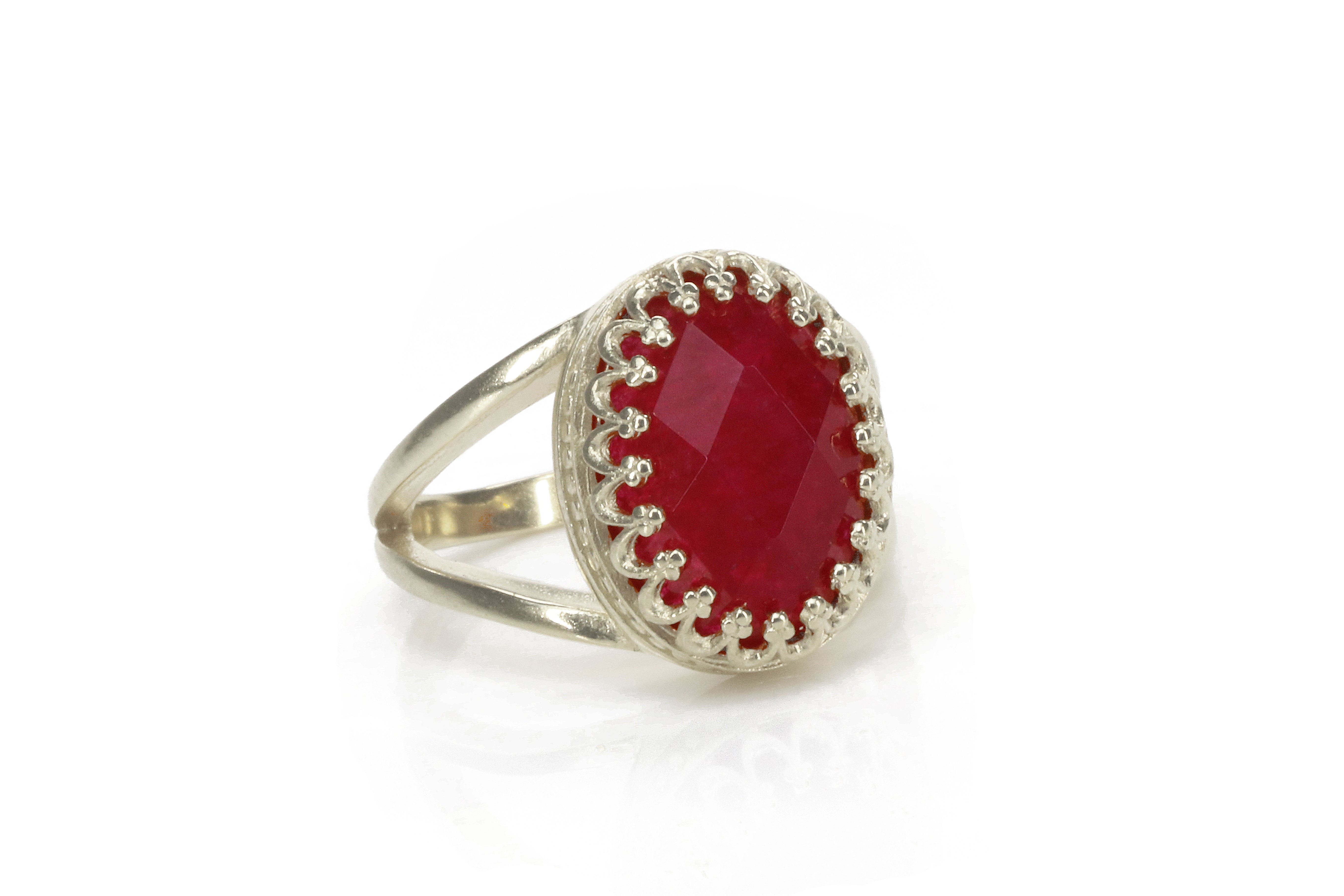 Vibrant Jade Ring in Sterling Silver Rings Anemone Jewelry