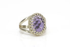 Elegant Amethyst Gemstone in Sterling Silver Rings Anemone Jewelry