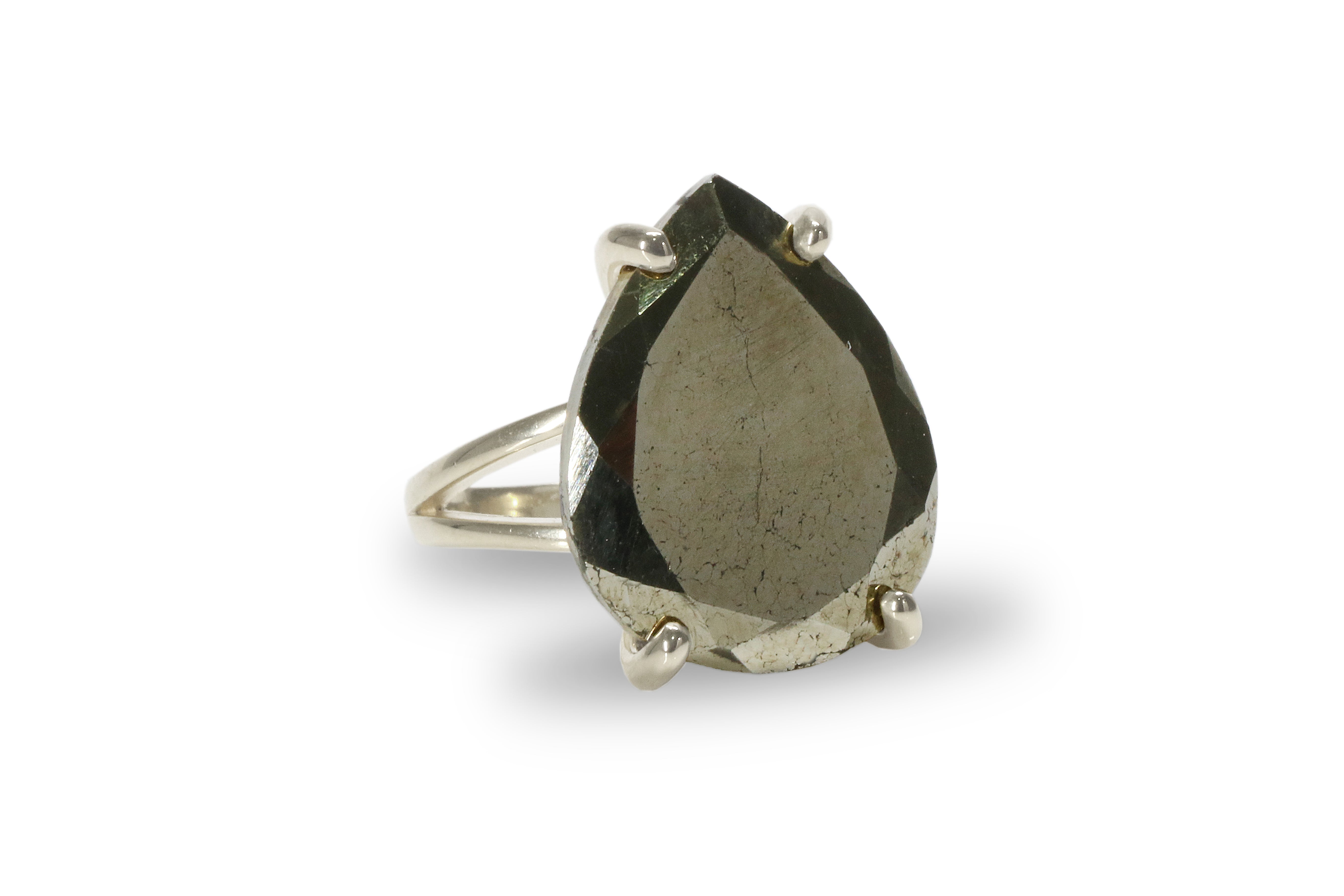 925 Sterling Silver Luxury Pyrite Ring Rings Anemone Jewelry