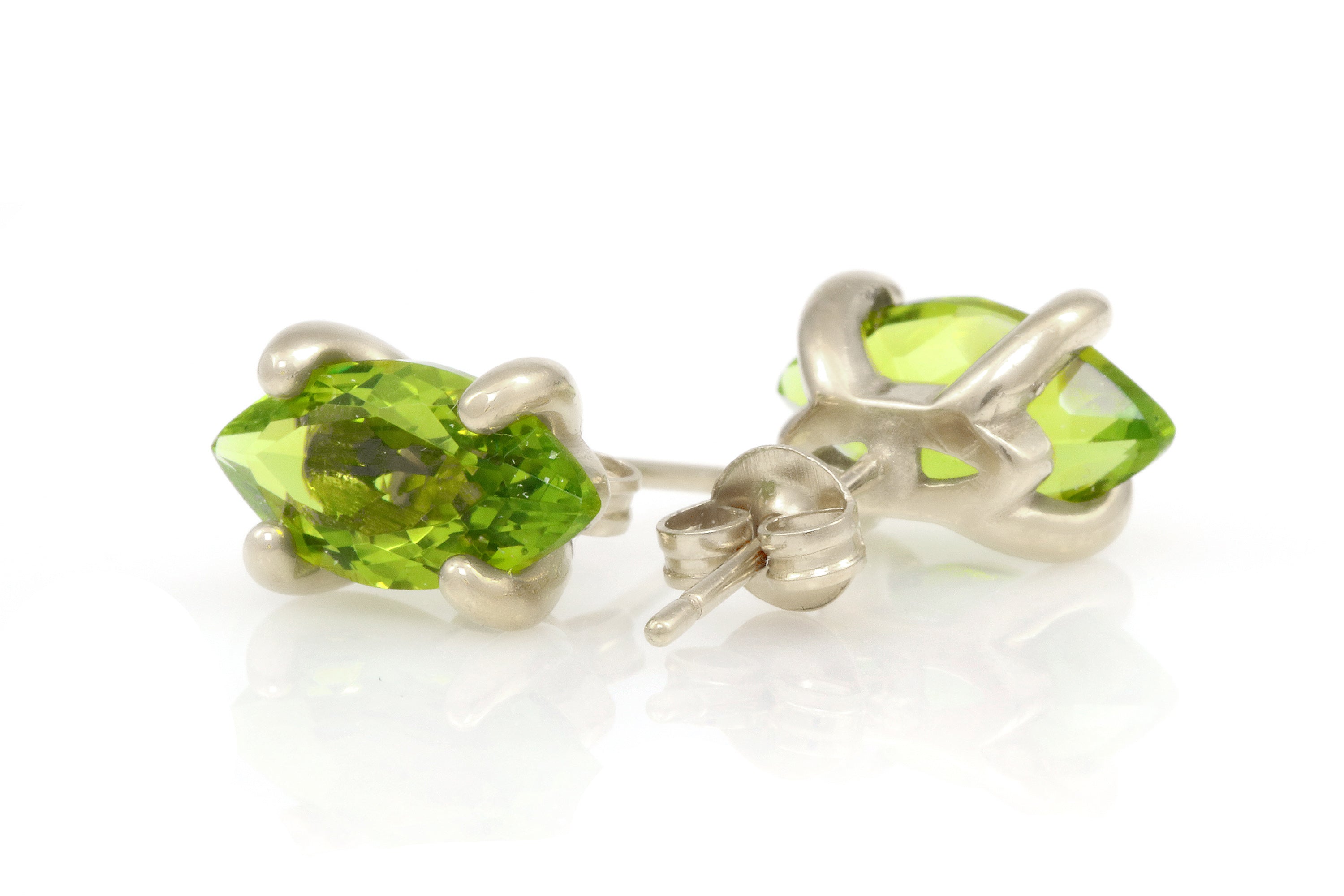 Bejewelling Peridot Sterling Silver Earrings Earrings Anemone Unique