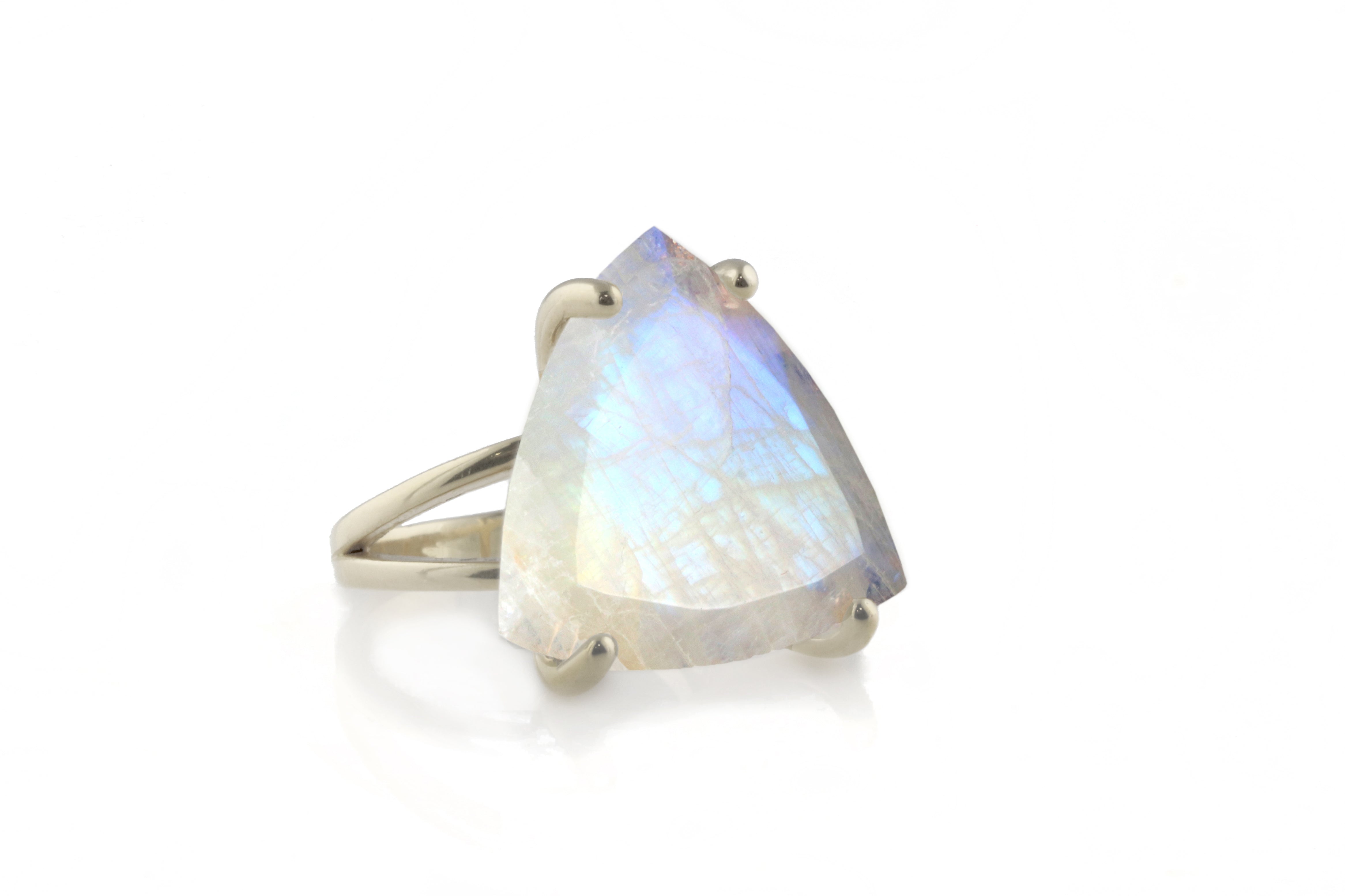Elegant Moonstone Ring in Sterling Silver Ring Band Rings Anemone Jewelry