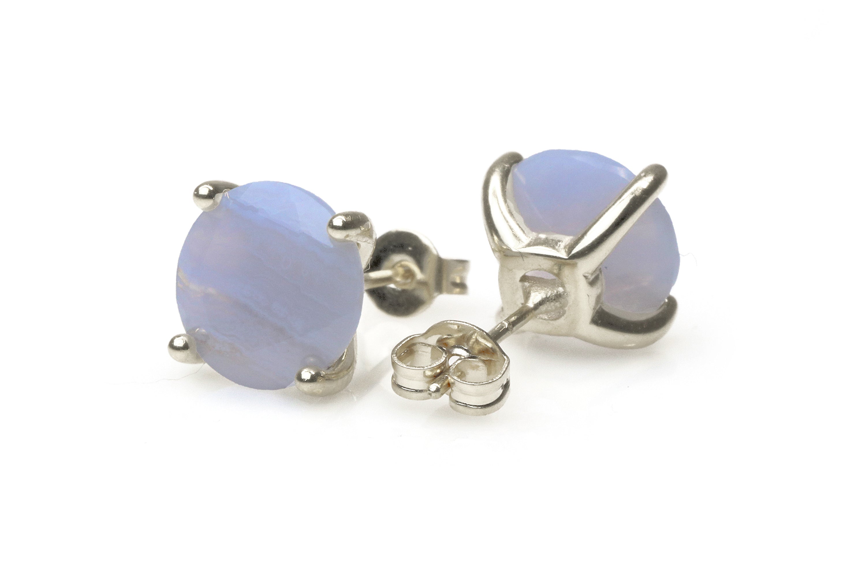 Charming Lace Agate Sterling Silver Earrings Earrings Anemone Unique