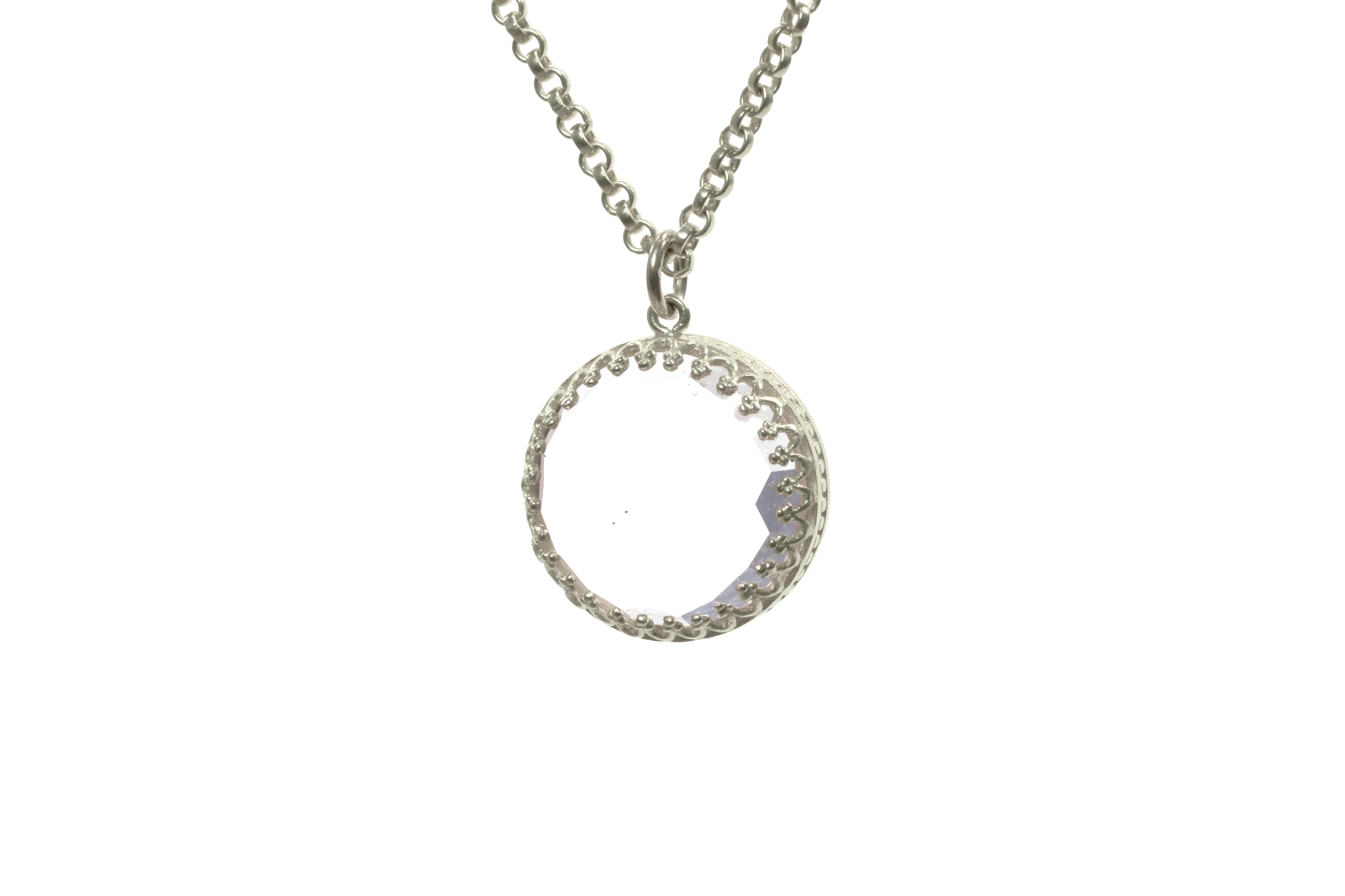 Elegant Crystal Clear Quartz Gold Filled Necklace necklaces Anemone Jewelry