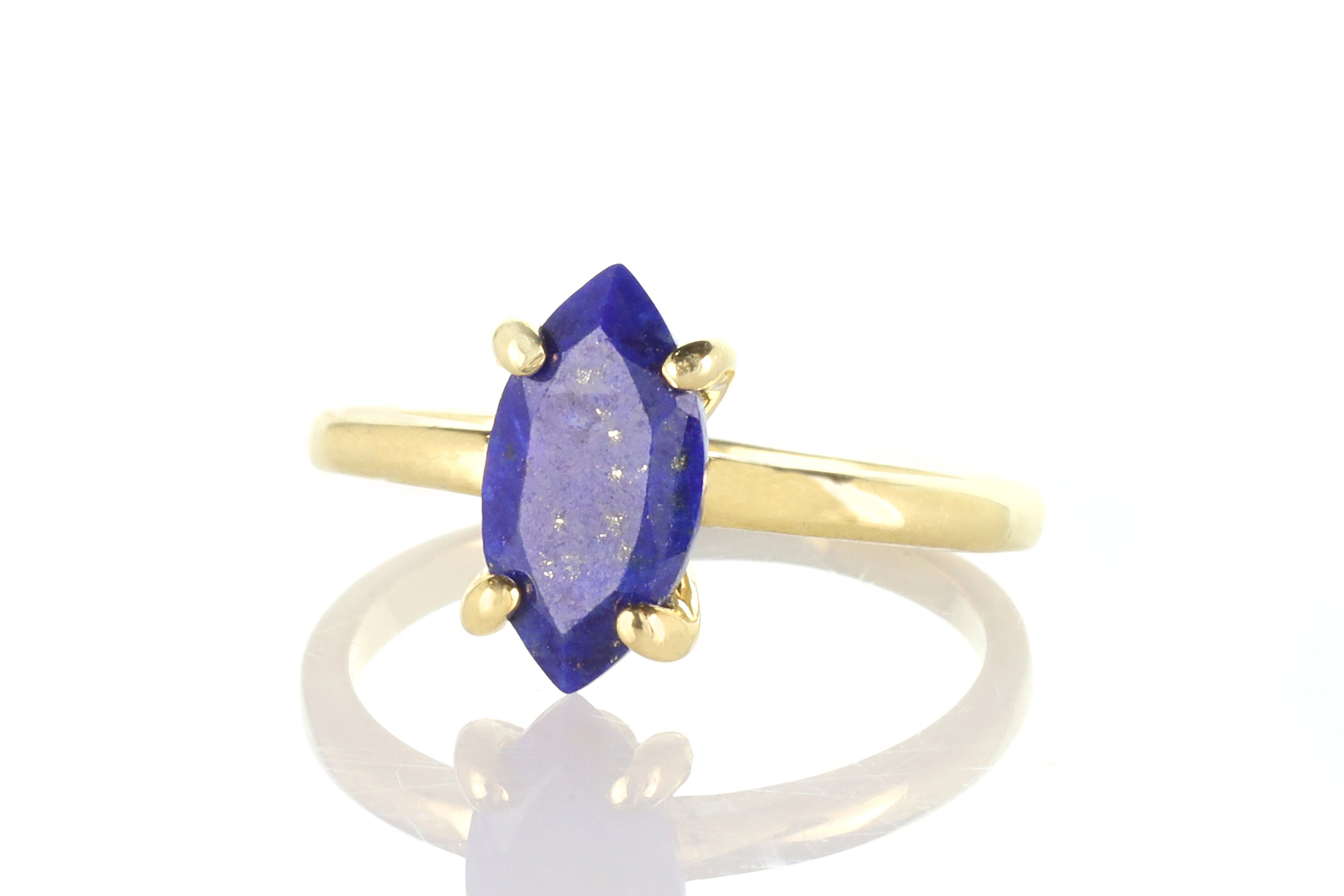 Marquise Gold Filled Lapis Lazuli Ring Rings Anemone Unique