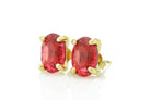 Pink Tourmaline Oval Cut Gold Stud Earrings Earrings Anemone Unique