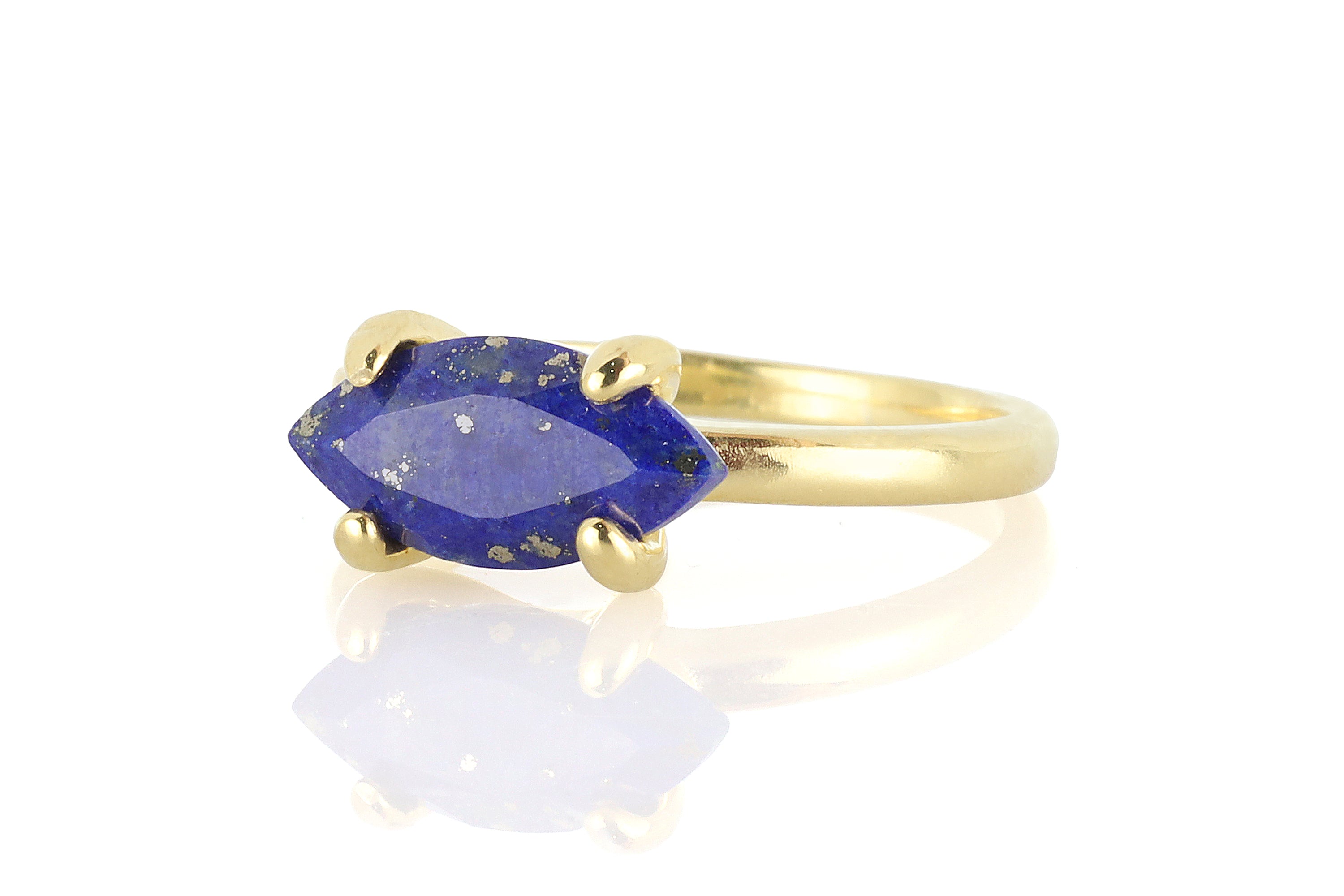 Vivid Lapis Lazuli Gold Filled Ring Rings Anemone Unique