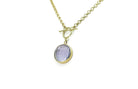 Tanzanite Toggle Gold Bezel Pendant Necklace necklaces Anemone Limited