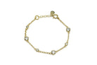 Minimalist Gold Chain Bracelet with Cubic Zirconia Charms Bracelets Anemone Unique