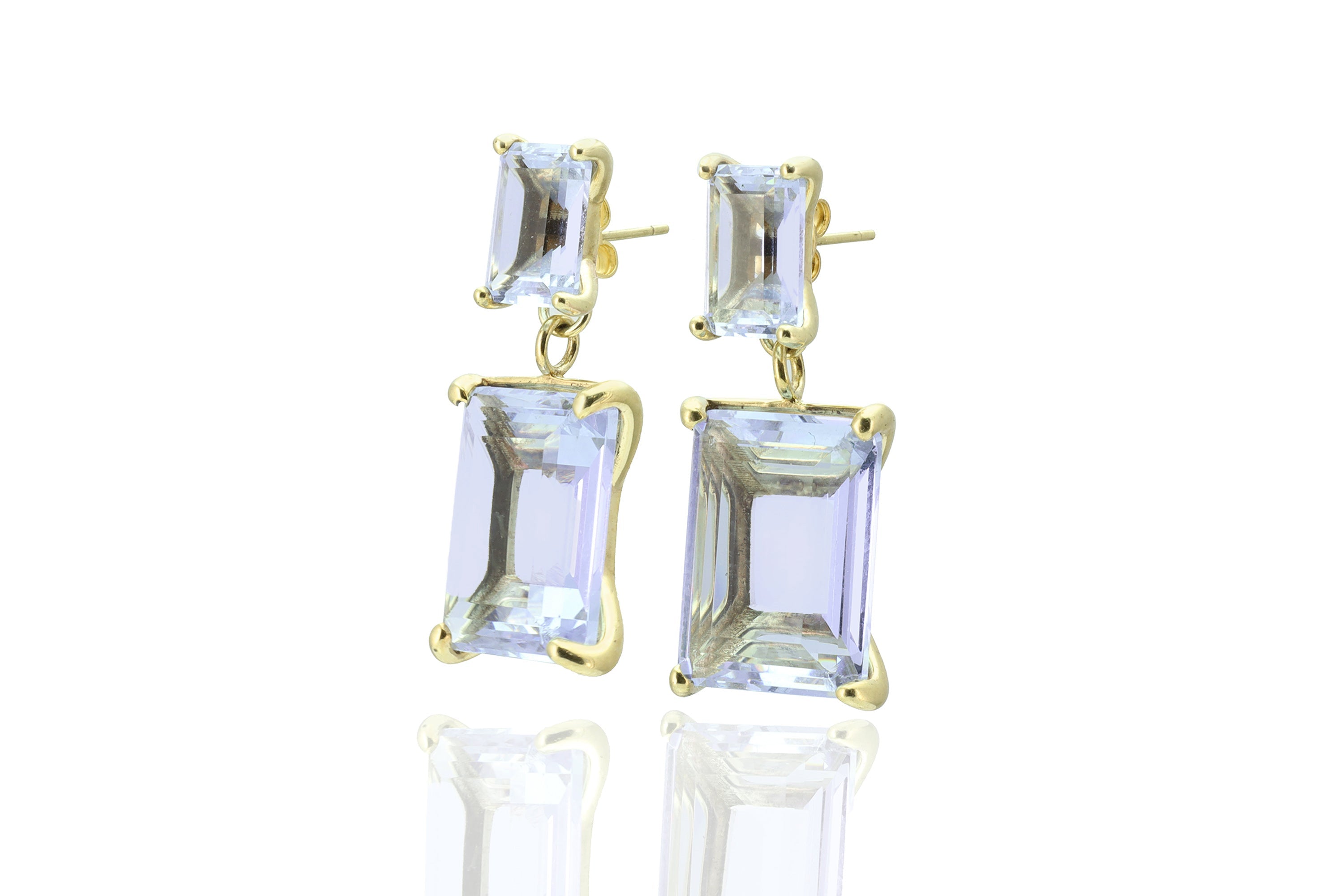 Tanzanite Multi-Stone Dangle 14k Gold Filled Earrings Earrings Anemone Jewelry