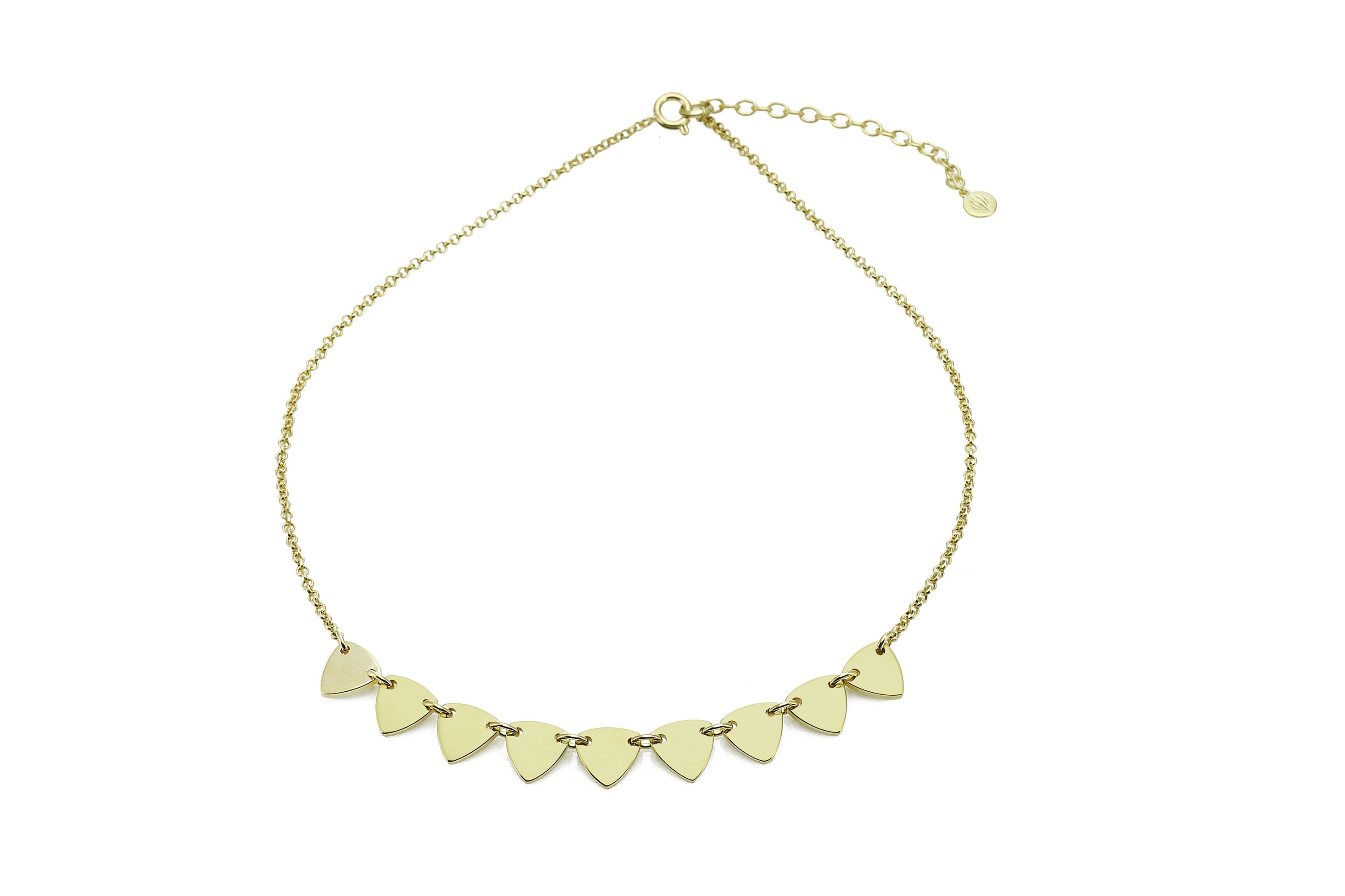 Geometric Trillion Shape Charms Gold Necklace necklaces Anemone Jewelry