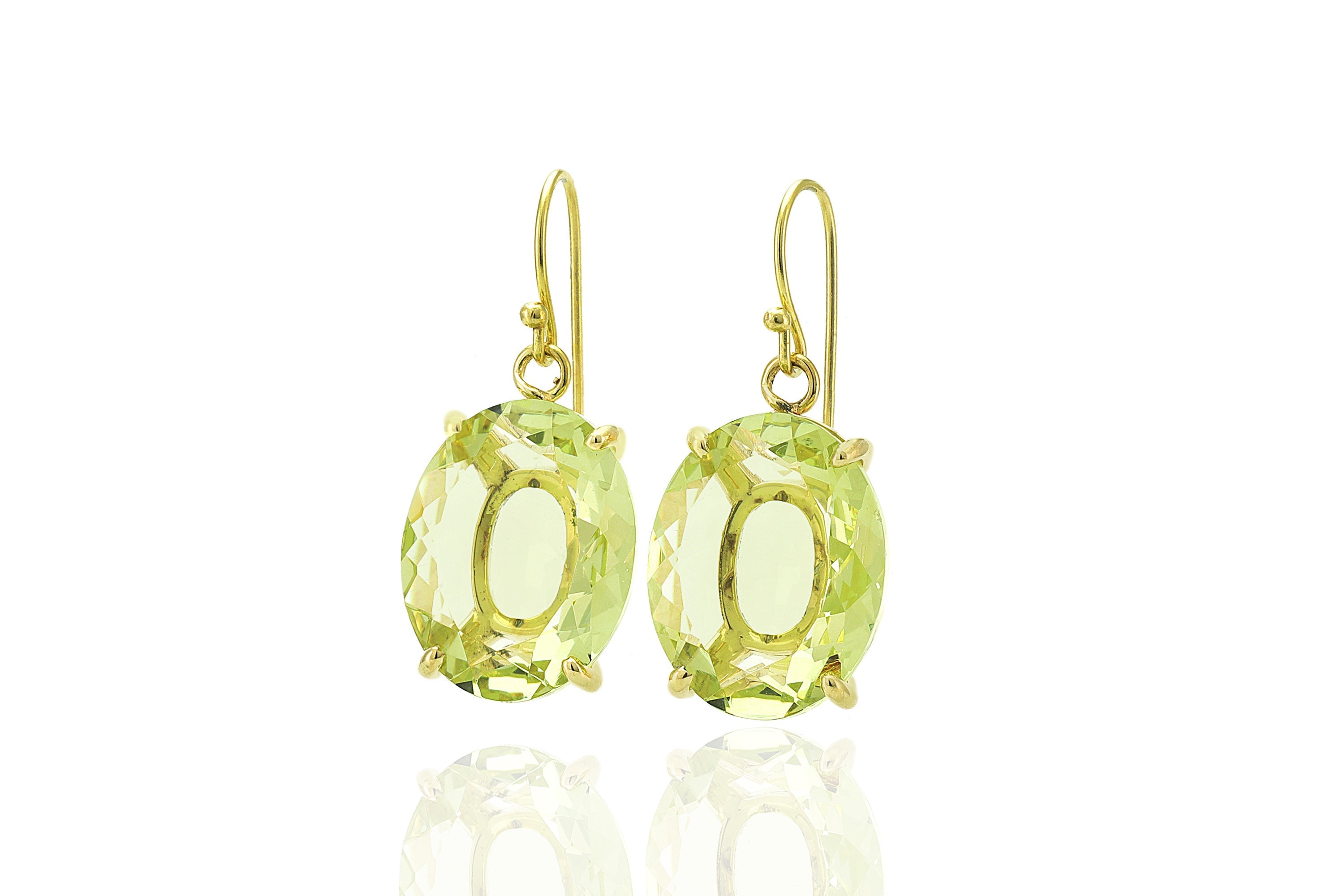 14k Gold Filled Lemon Quartz Dangle Earrings Earrings Anemone Jewelry