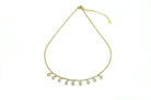Gold Pear Cubic Zirconia Charms Necklace necklaces Anemone Unique