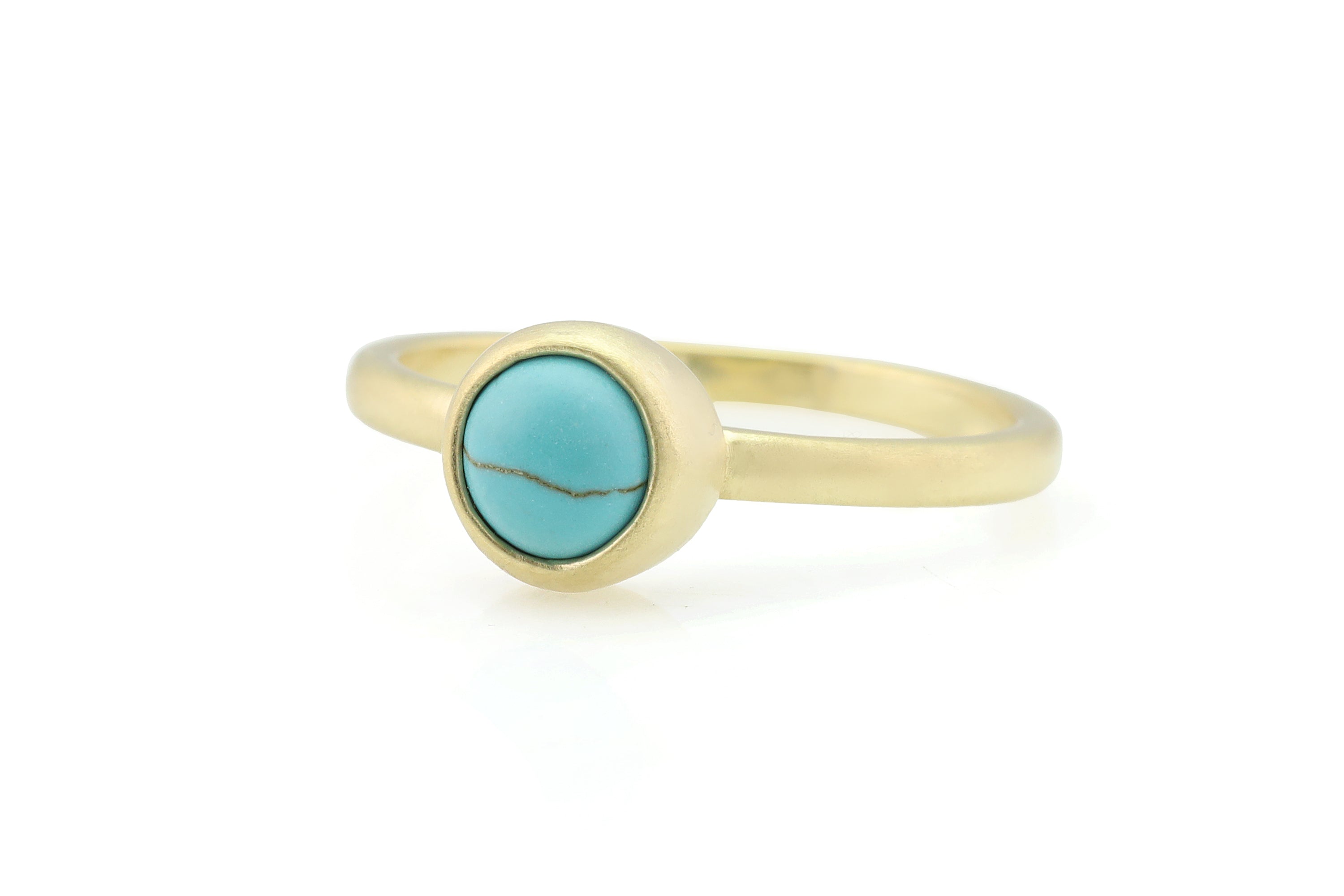 Turquoise Bezel 14k Gold Ring Rings Anemone Limited