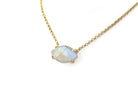 Horizontal Setting Marquise Cut Moonstone Gold Necklace necklaces Anemone Jewelry
