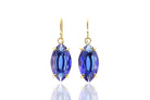 Blue Sapphire Precious Dangle Marquise Gemstone Gold Earrings Earrings Anemone Jewelry