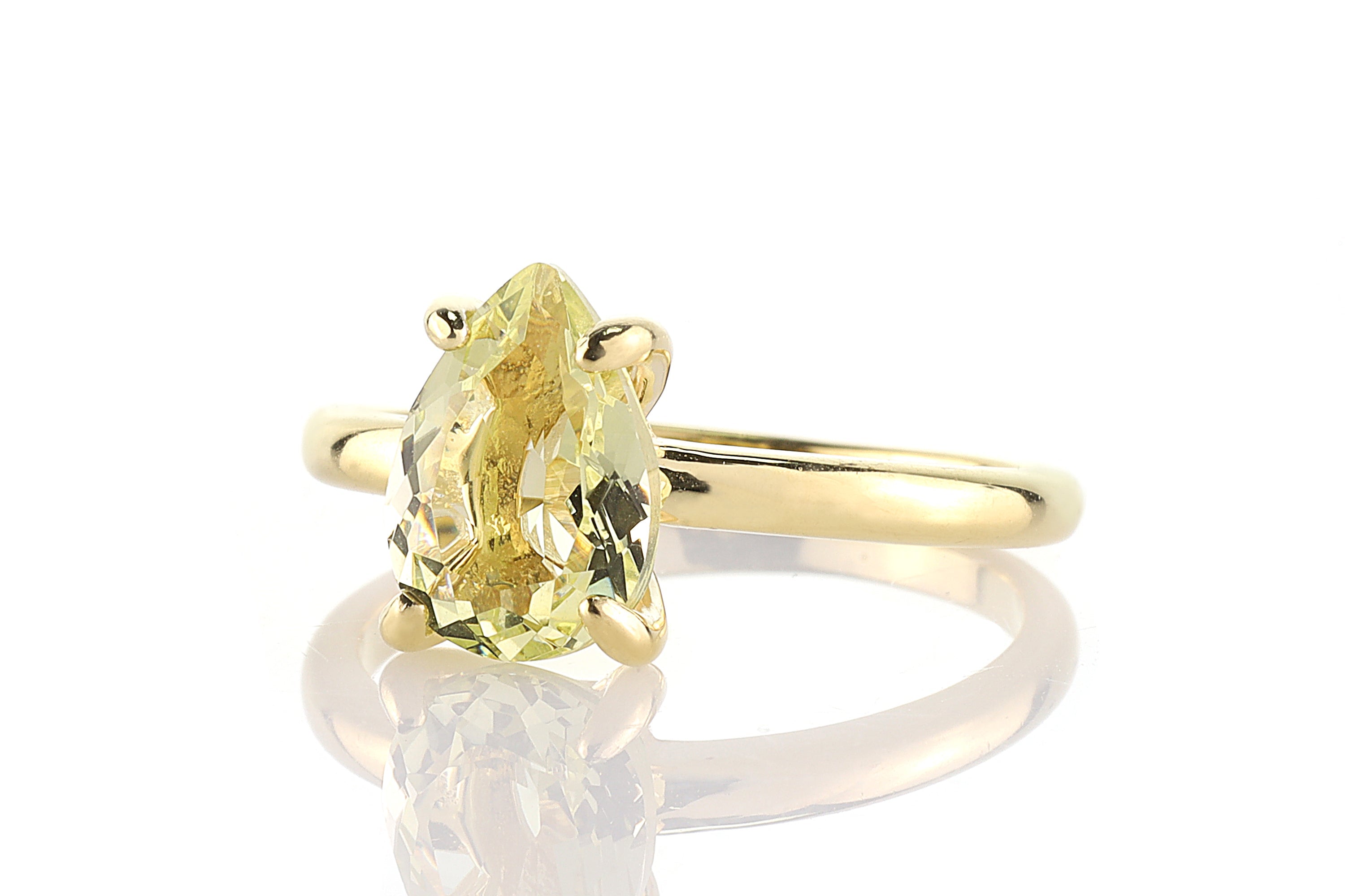 Lemon Quartz Jewelry in 14k Gold-filled Band Rings Anemone Unique