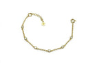 Minimalist Gold Chain Bracelet with Cubic Zirconia Charms Bracelets Anemone Unique