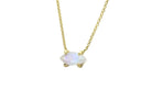 Marquise Cut Horizontal Moonstone Gold Pendant Necklace necklaces Anemone Unique