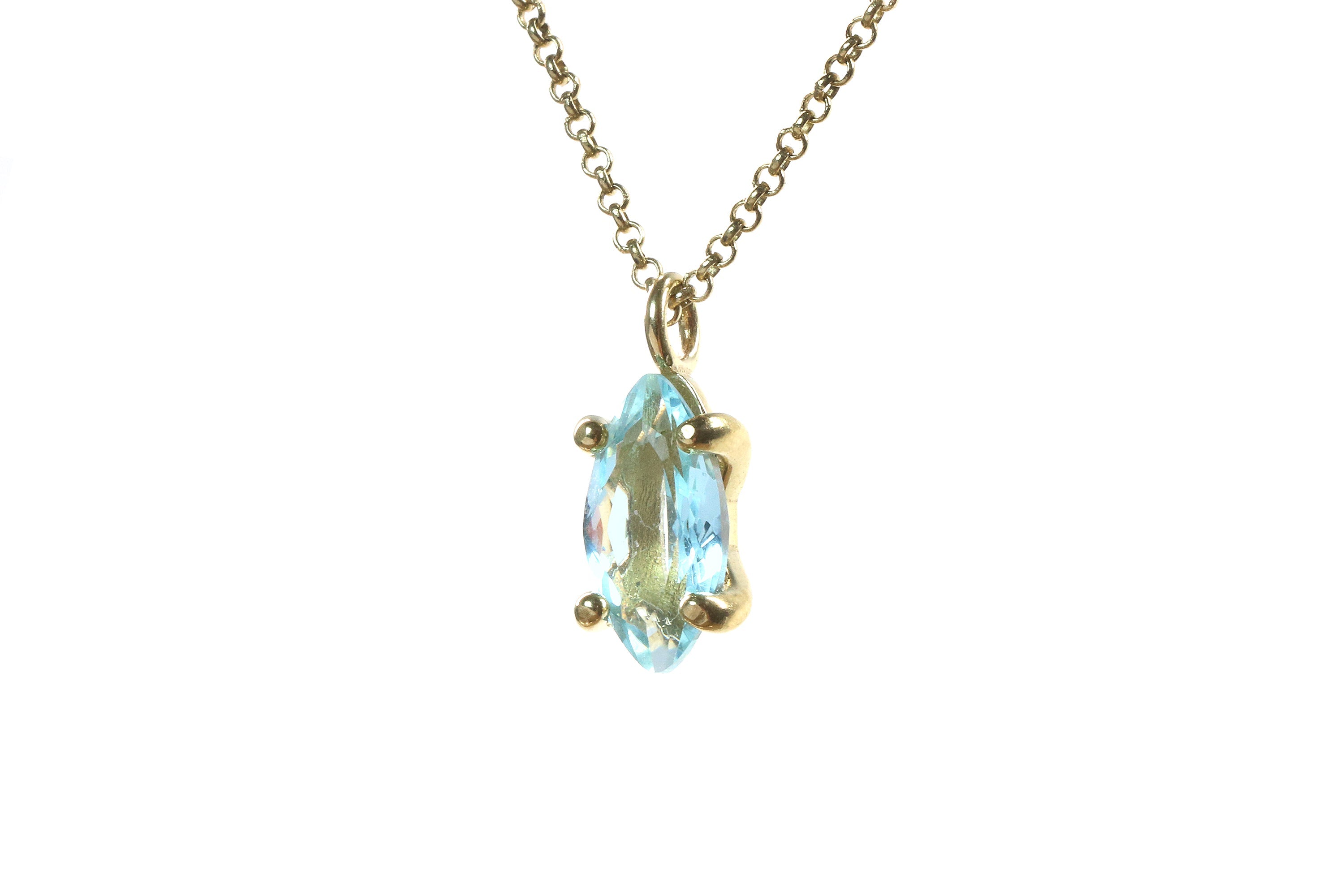 Unique Topaz Birthstone Gold Necklace necklaces Anemone Unique