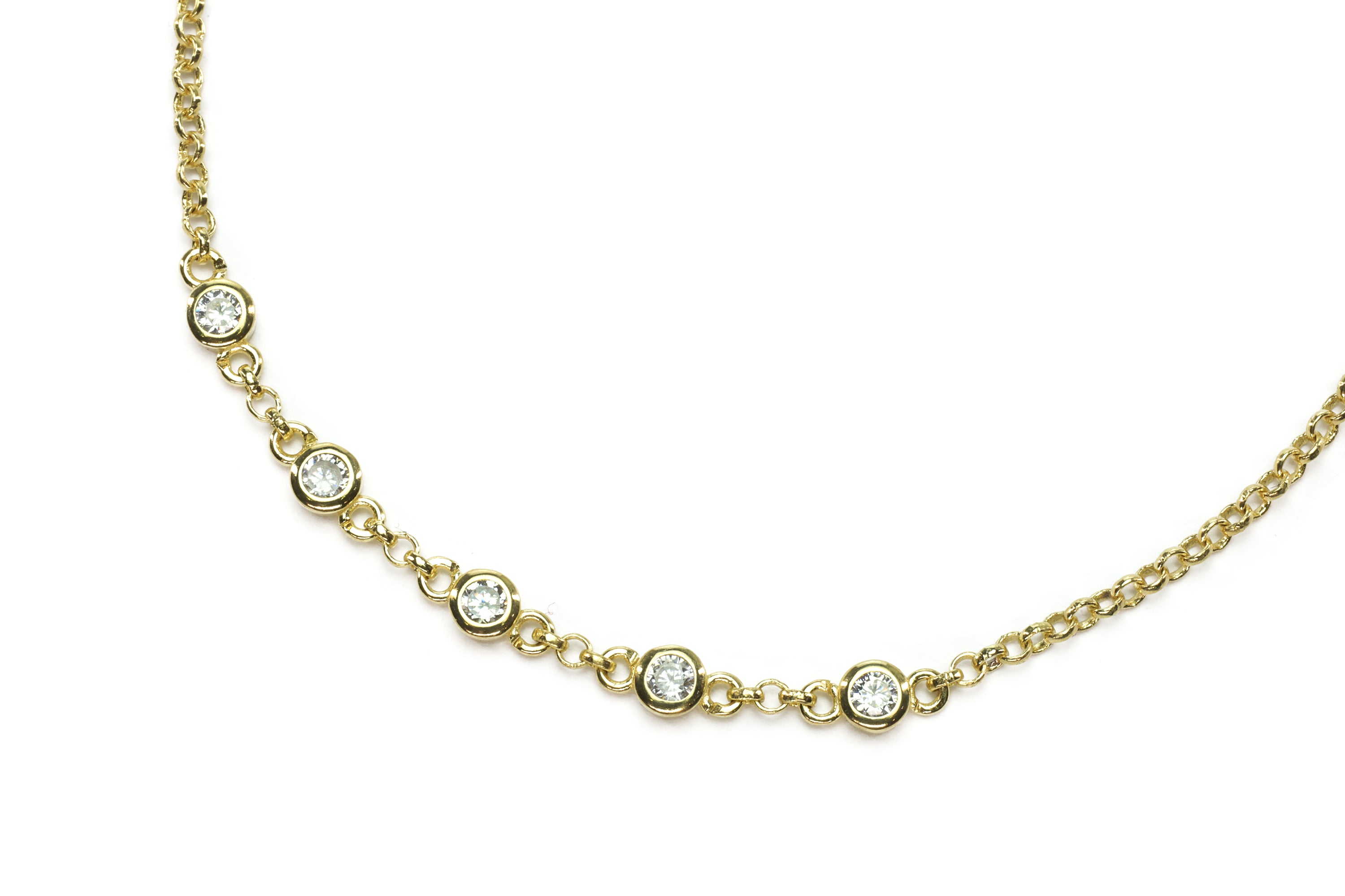 Minimalist Cubic Zirconia Charms Gold Bracelet Bracelets Anemone Unique