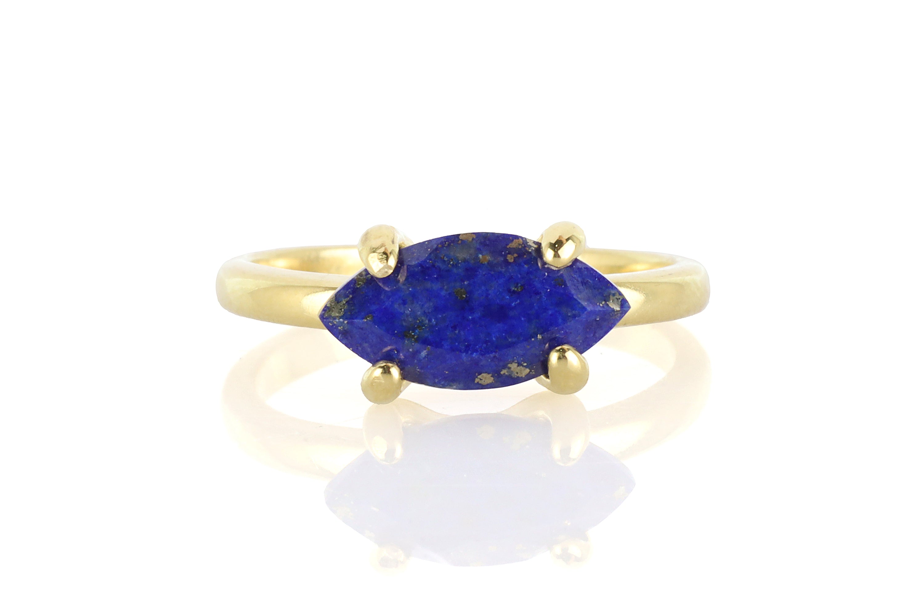 Vivid Lapis Lazuli Gold Filled Ring Rings Anemone Unique