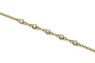 Minimalist Gold Chain Bracelet with Cubic Zirconia Charms Bracelets Anemone Unique