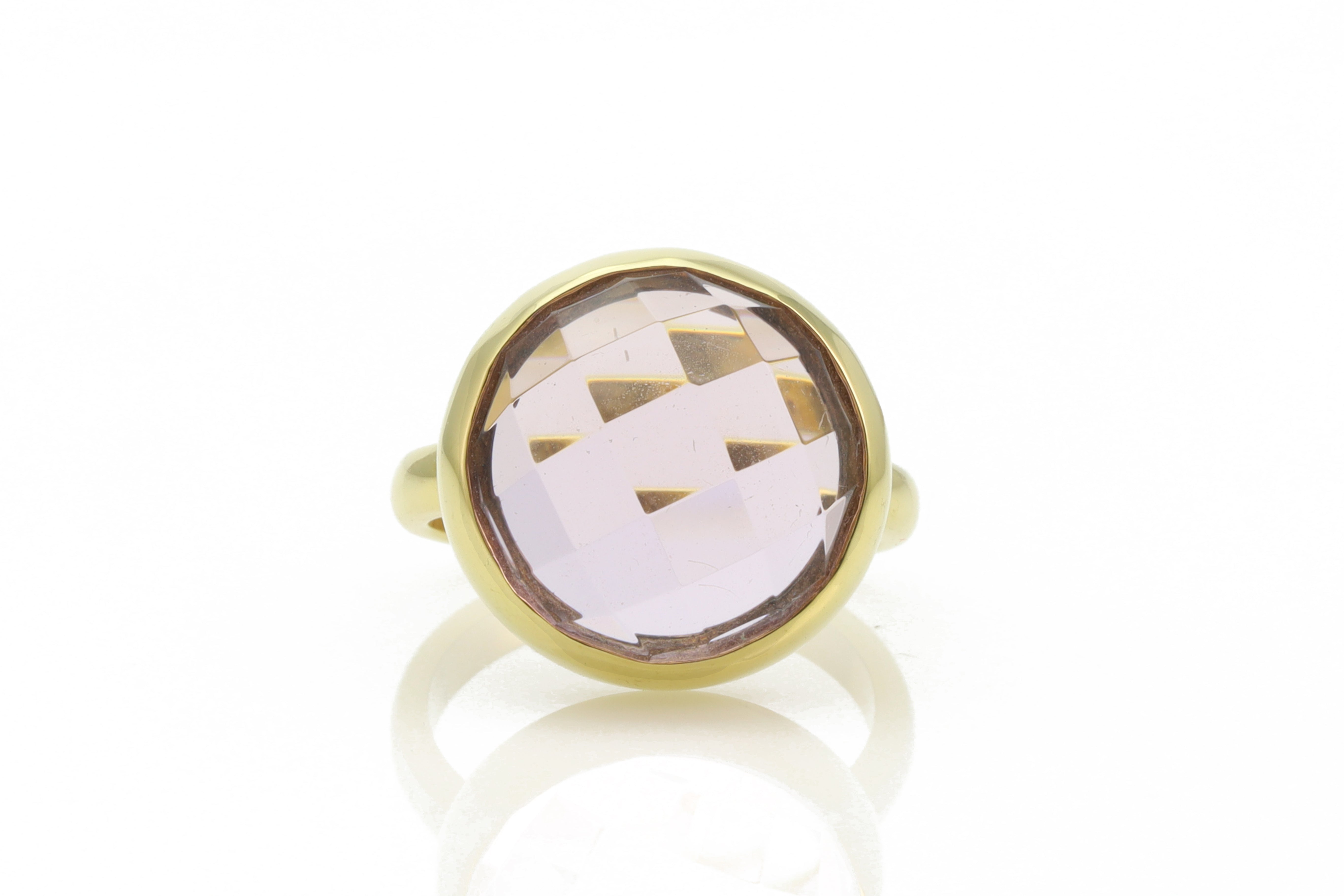 Self Love Rose Quartz Gold Filled Bezel Ring Rings Anemone Limited