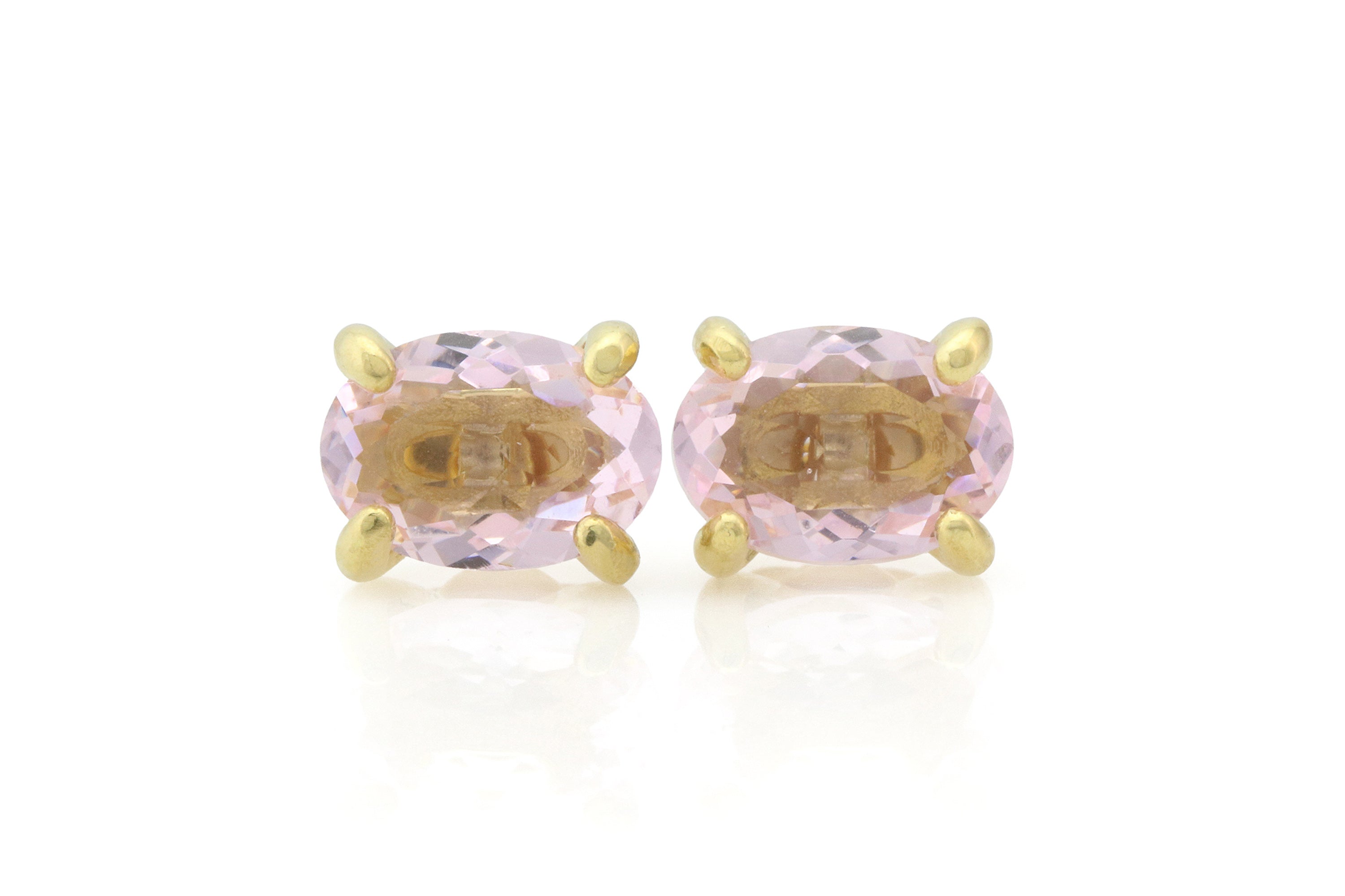 Charming Rose Quartz Dainty Gold Earrings Earrings Anemone Unique