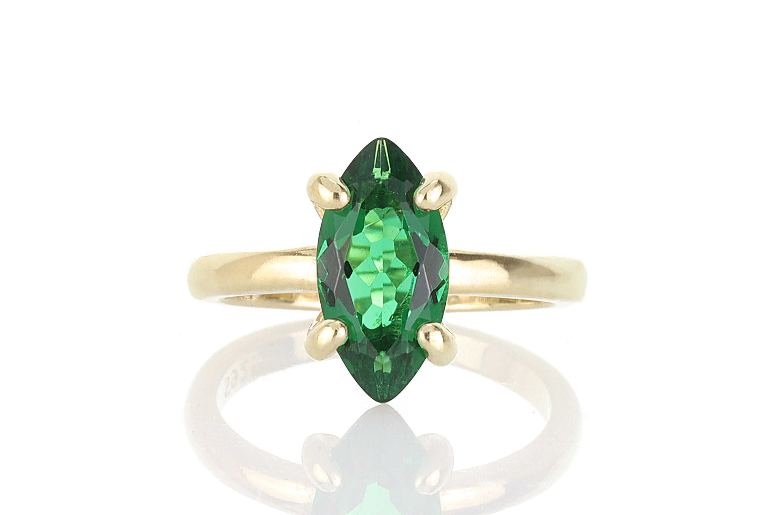 Marquise Emerald Ring in Gold Rings Anemone Unique