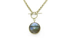 Mixed Flash Labradorite Bezel Set Toggle Clasp Gold Necklace necklaces Anemone Limited