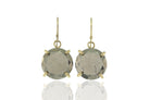 Statement Pyrite Stone Earrings in Gold Earrings Anemone Jewelry